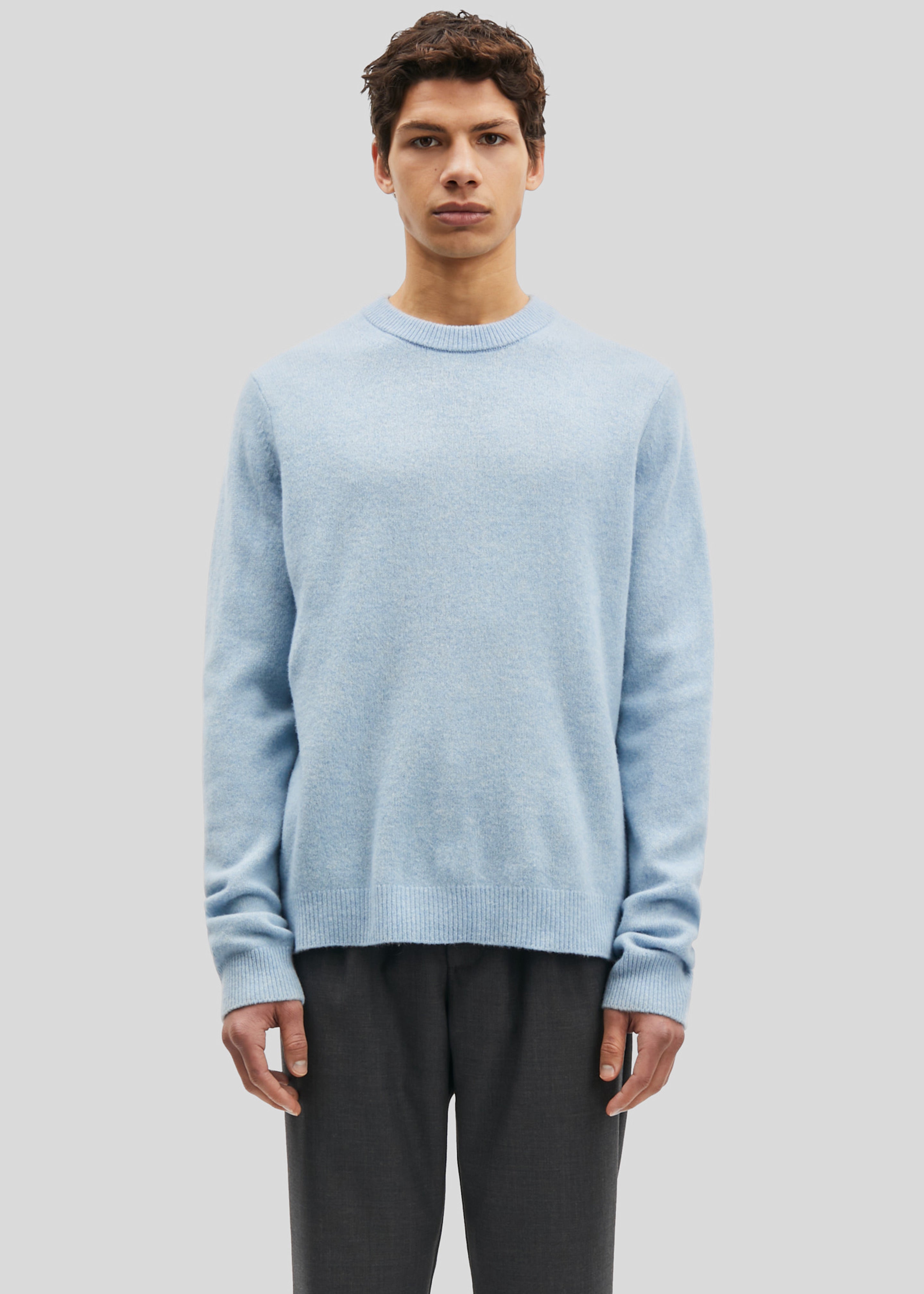 Samsøe Samsøe Isak Knit Sweater - Subdued Blue - 1