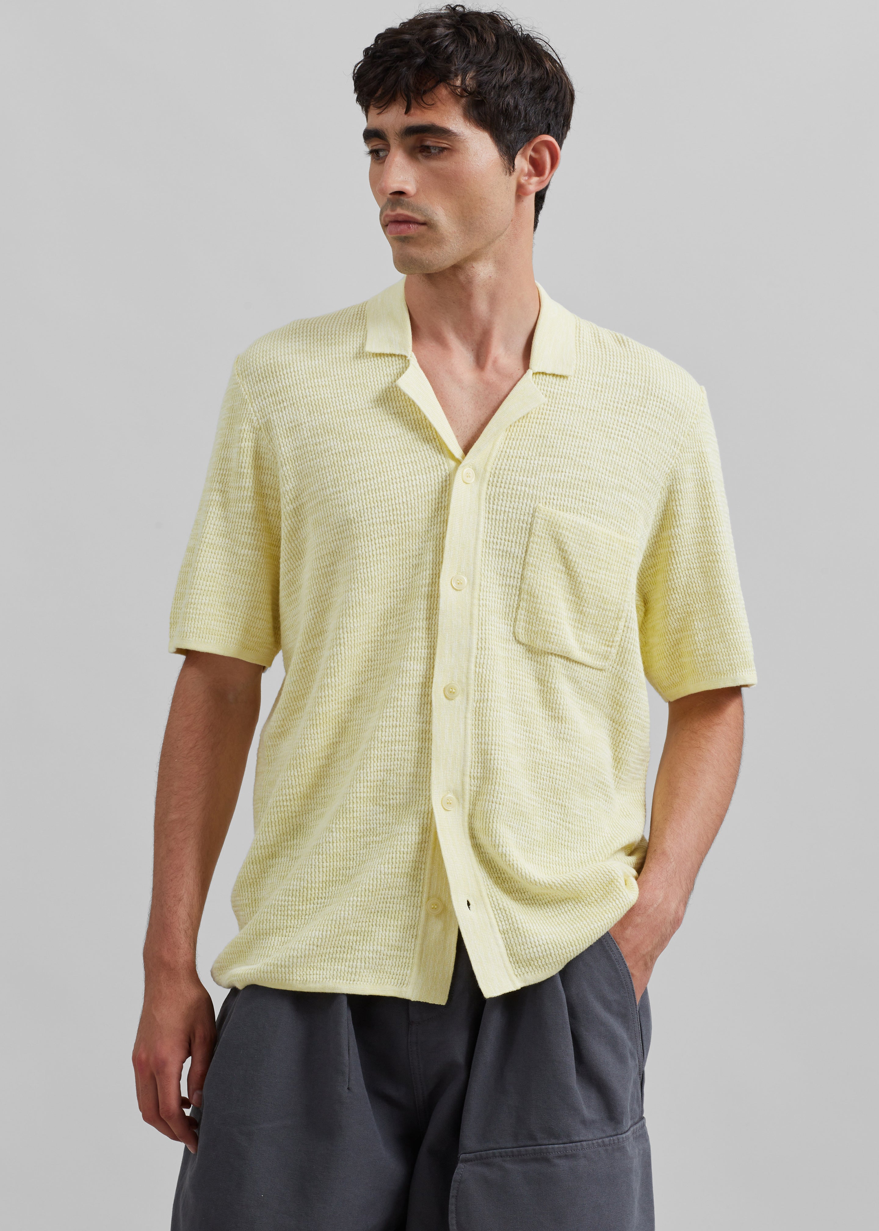 Samsøe Samsøe Larry Shirt - Wax Yellow Melange – The Frankie Shop