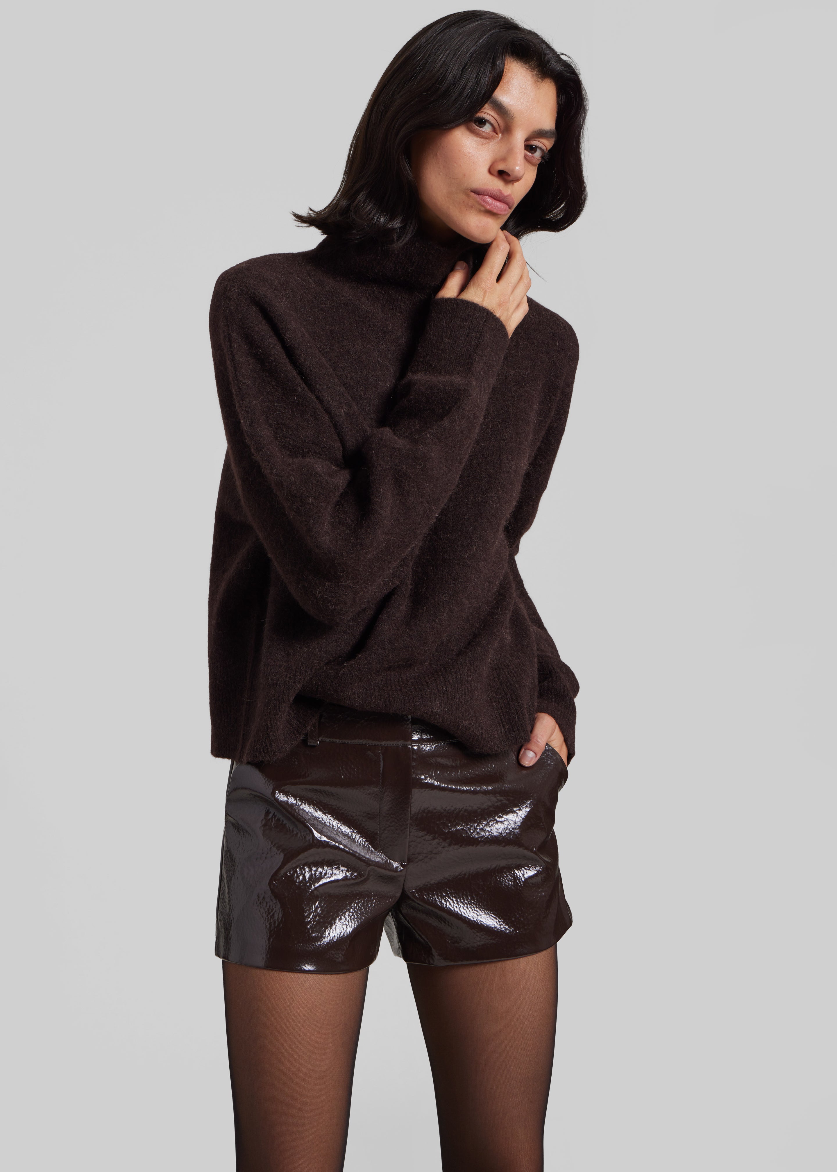 Samsøe Samsøe Nola Turtleneck - Black Coffee - 1