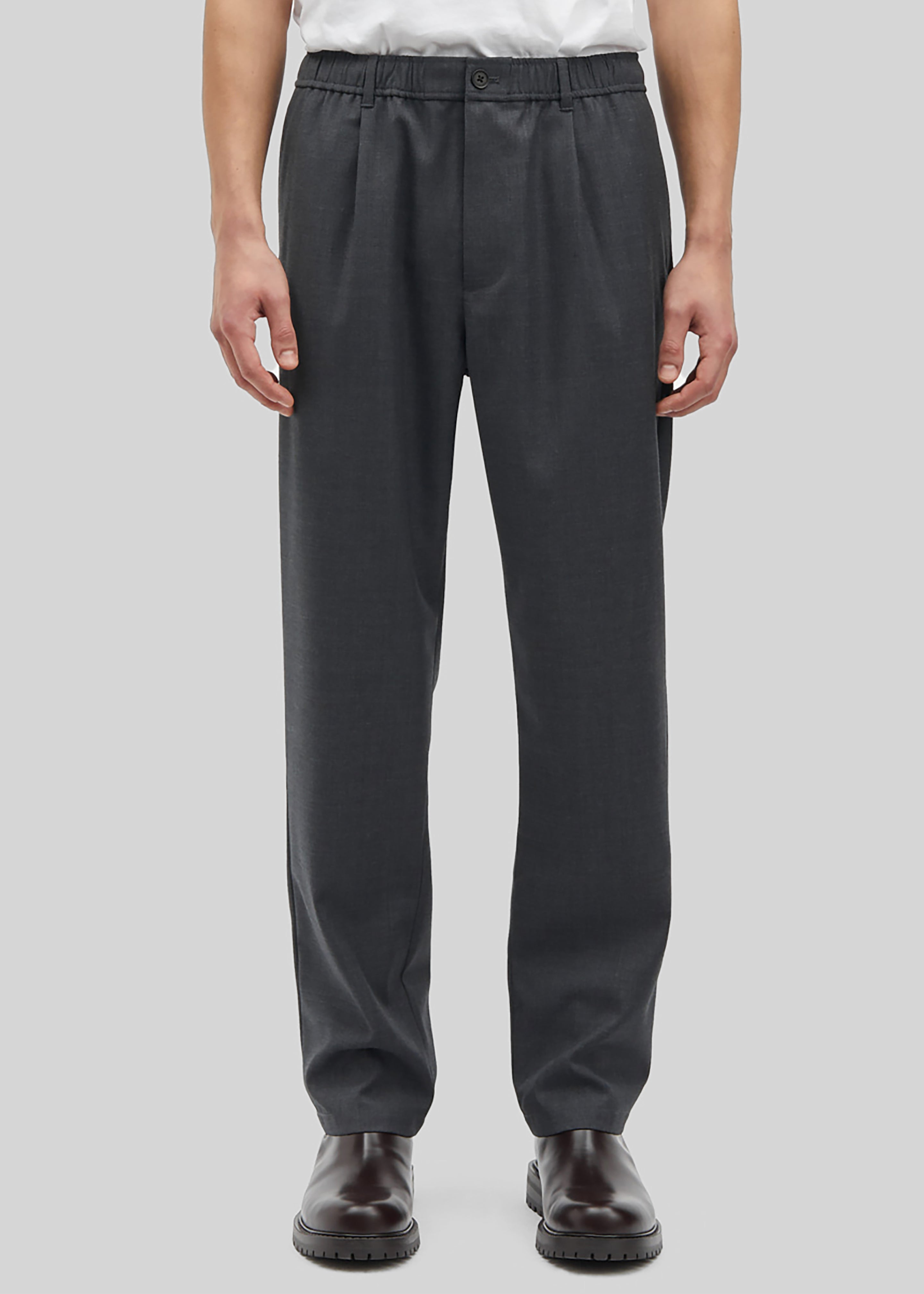 Samsøe Samsøe Sabertil Trousers - Dark Grey Melange - 1