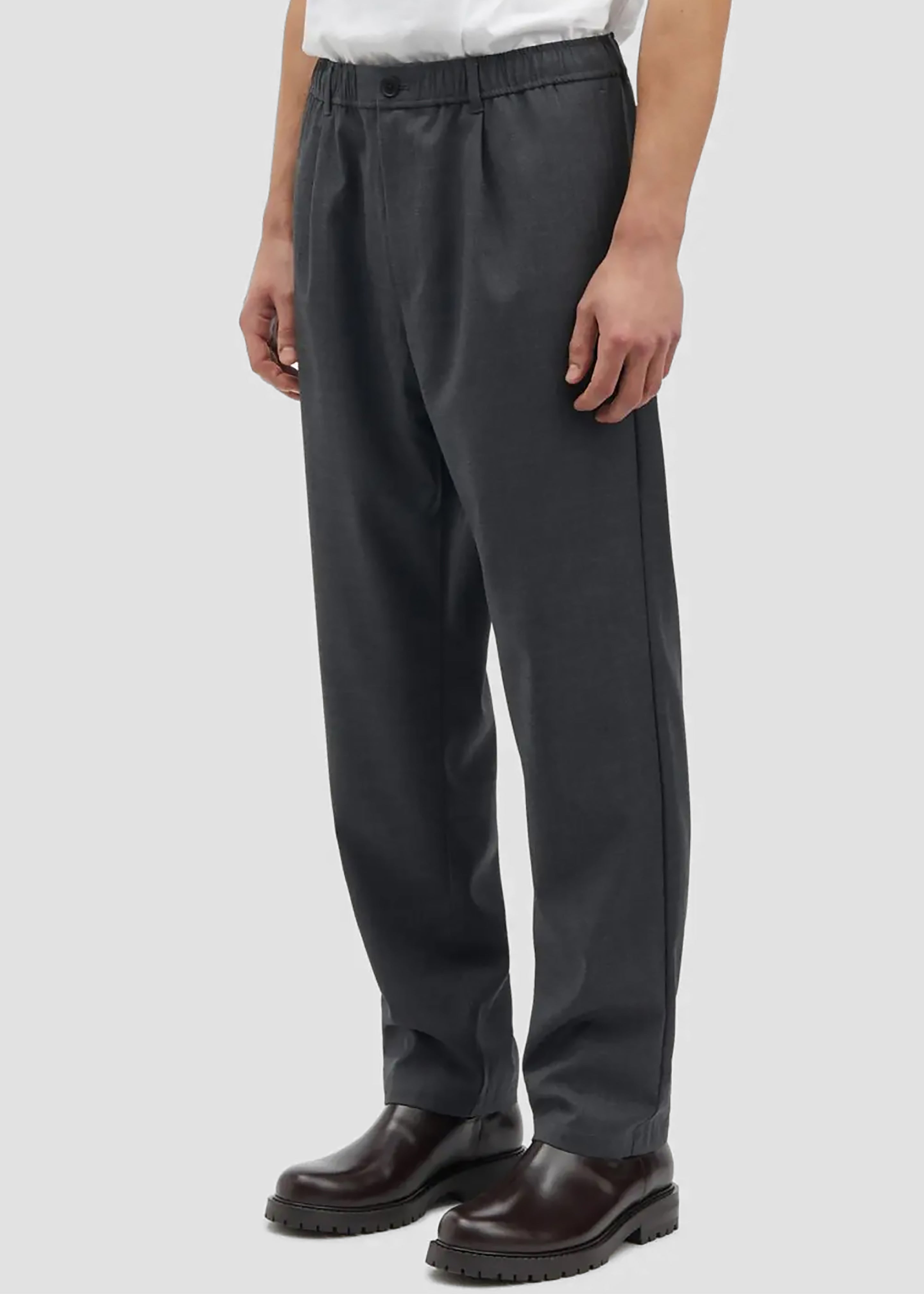 Samsøe Samsøe Sabertil Trousers - Dark Grey Melange - 5