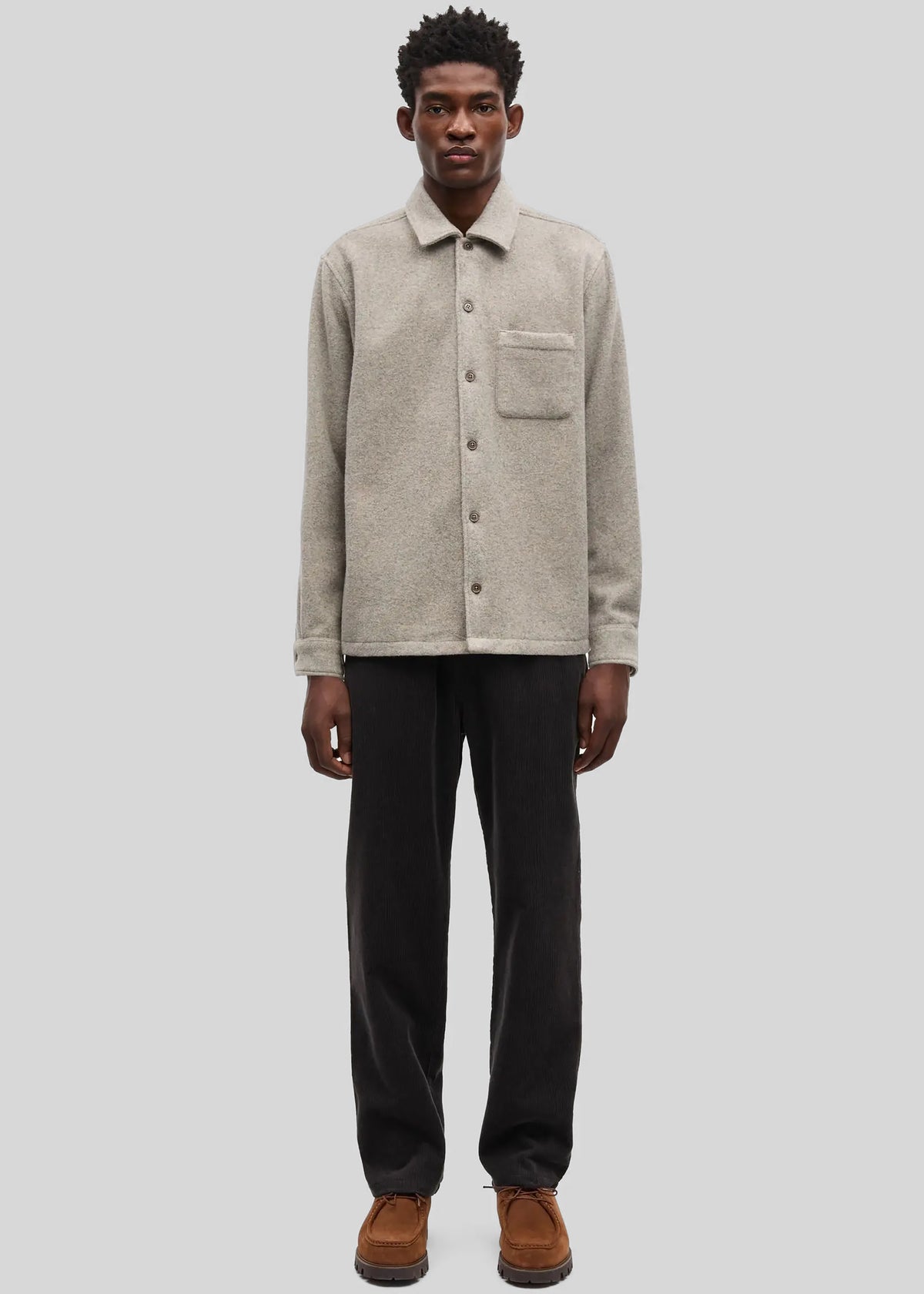 Samsøe Samsøe Sadamon JJ Overshirt - Elephant Skin - 4