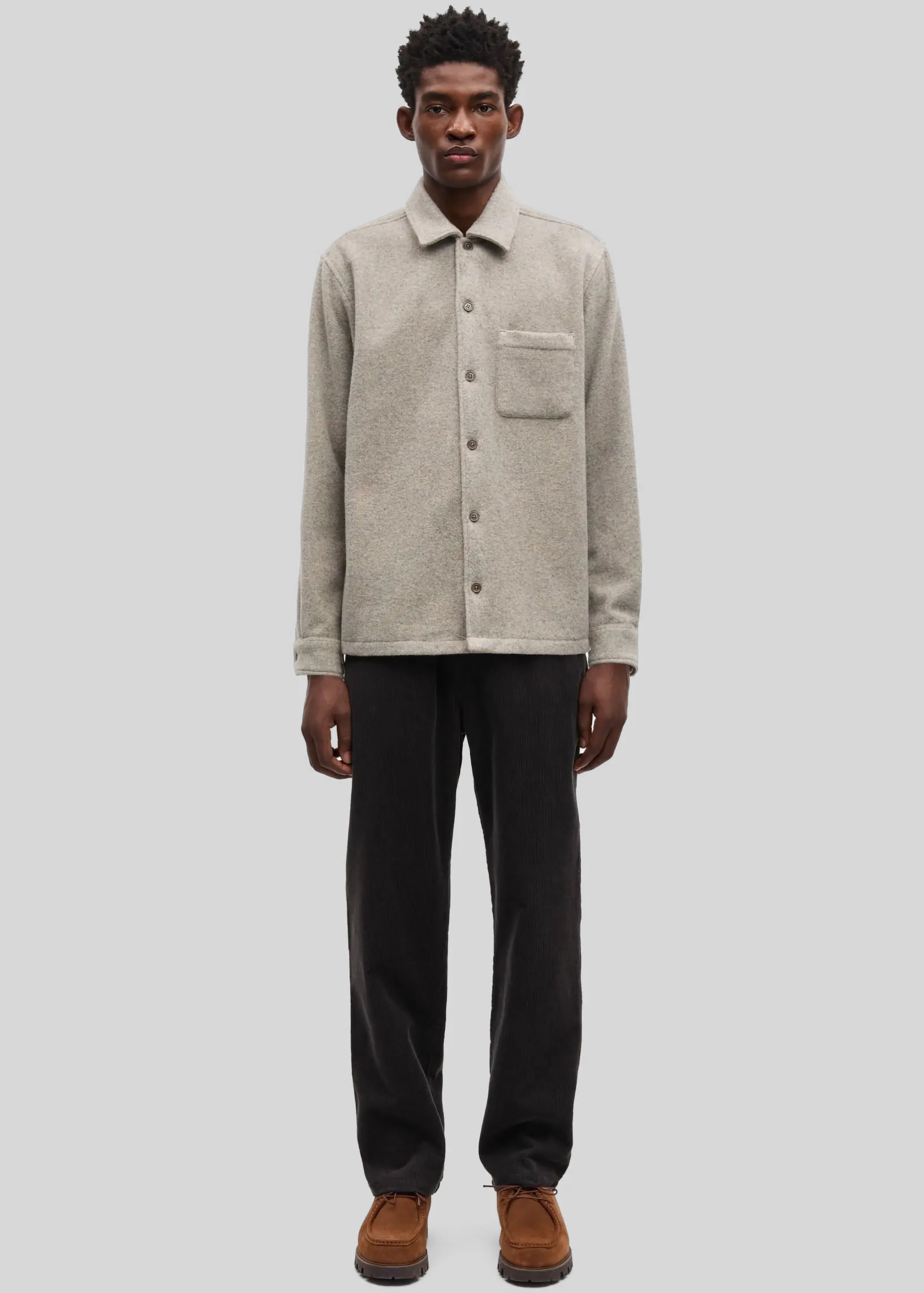 Samsøe Samsøe Sadamon JJ Overshirt - Elephant Skin - 4
