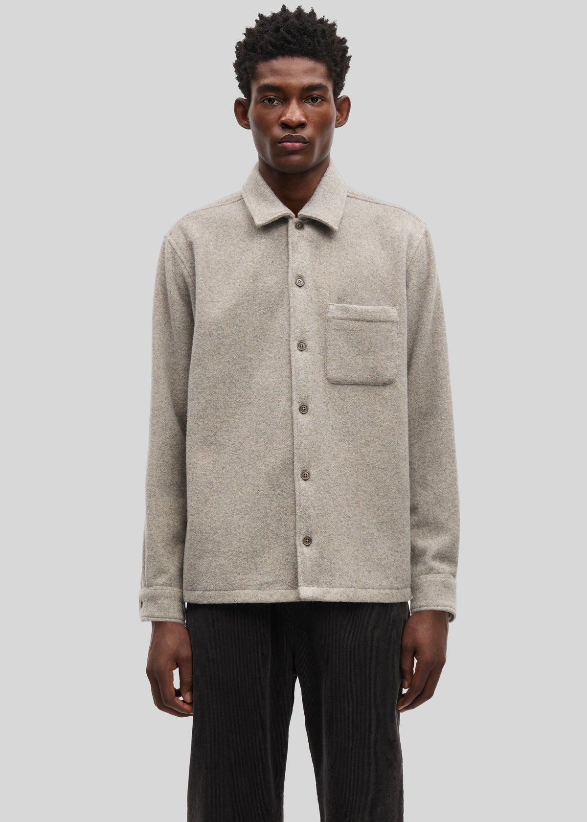 Samsøe Samsøe Sadamon JJ Overshirt - Elephant Skin - 1