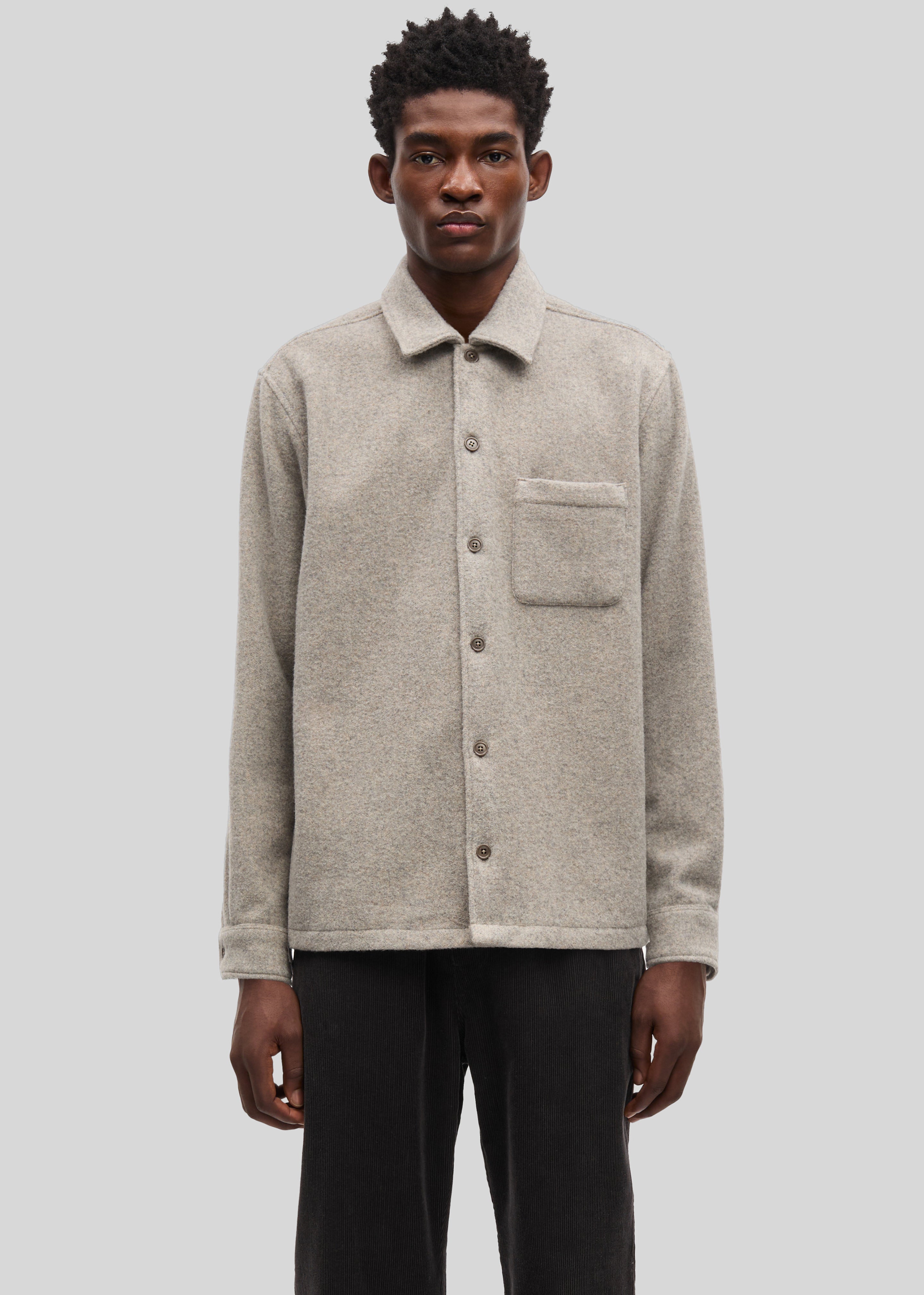 Samsøe Samsøe Sadamon JJ Overshirt - Elephant Skin - 1