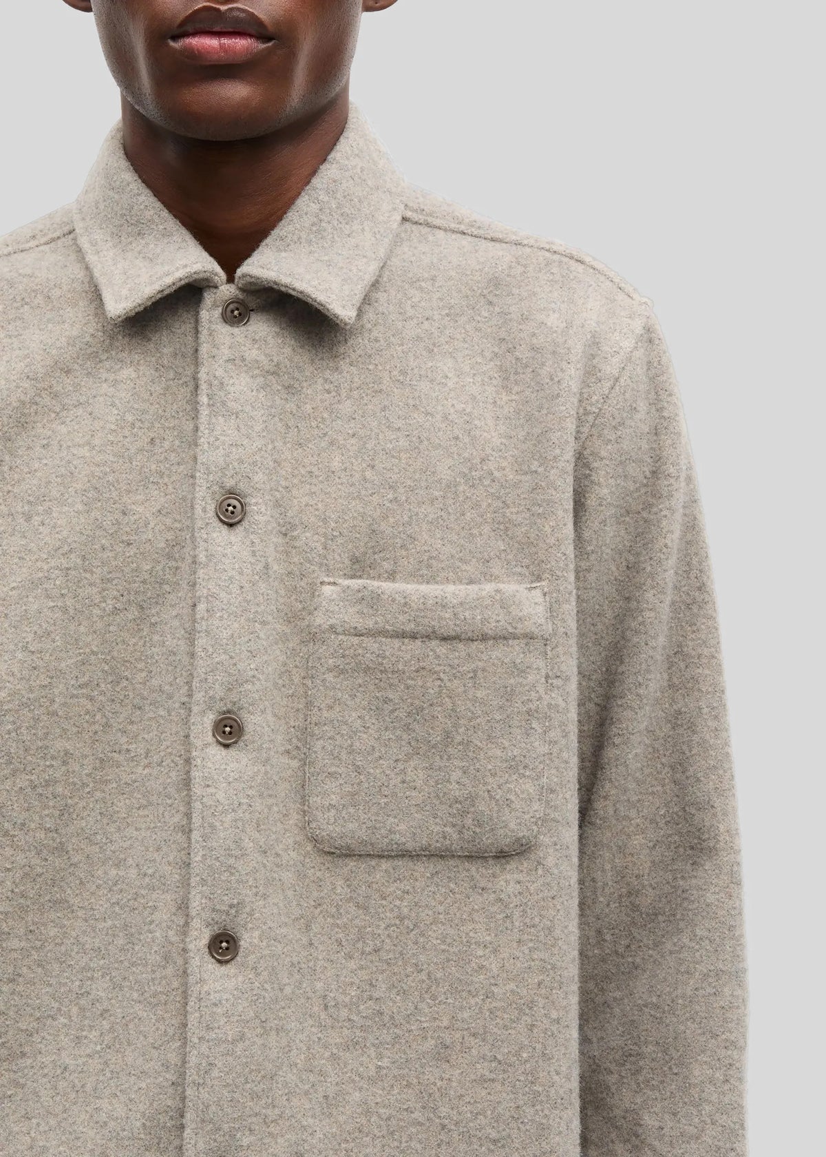 Samsøe Samsøe Sadamon JJ Overshirt - Elephant Skin - 2