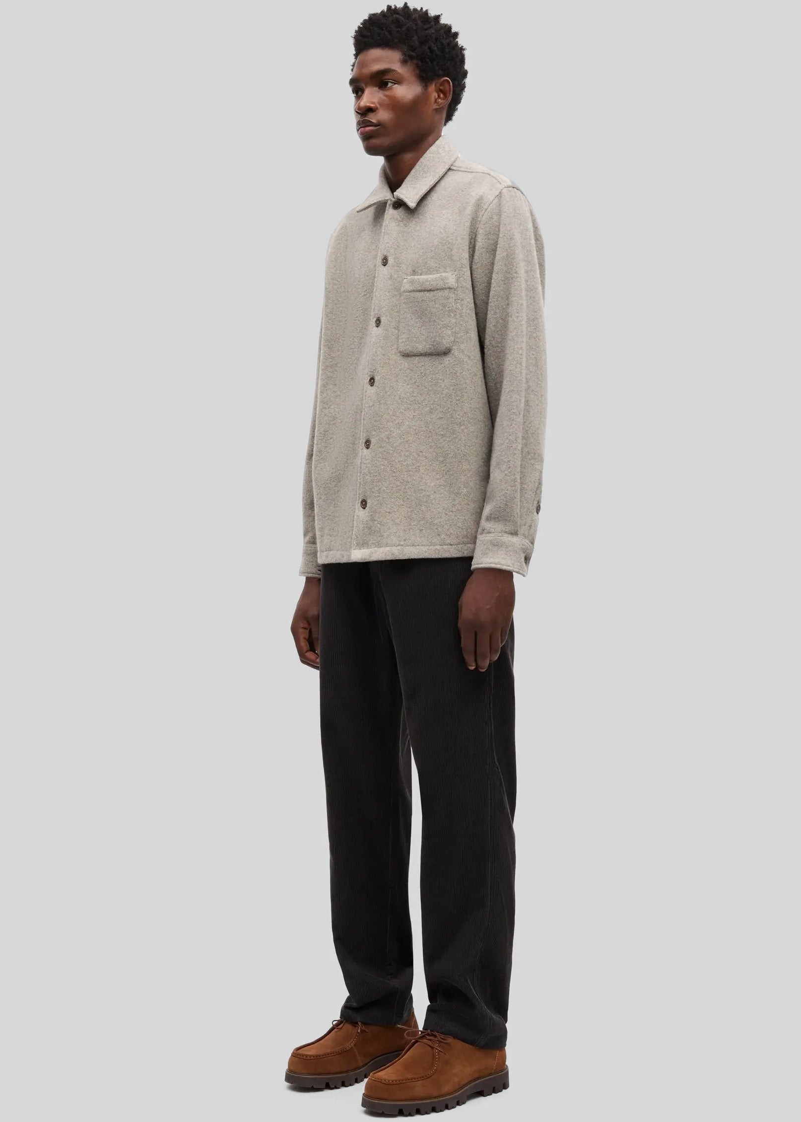 Samsøe Samsøe Sadamon JJ Overshirt - Elephant Skin - 3