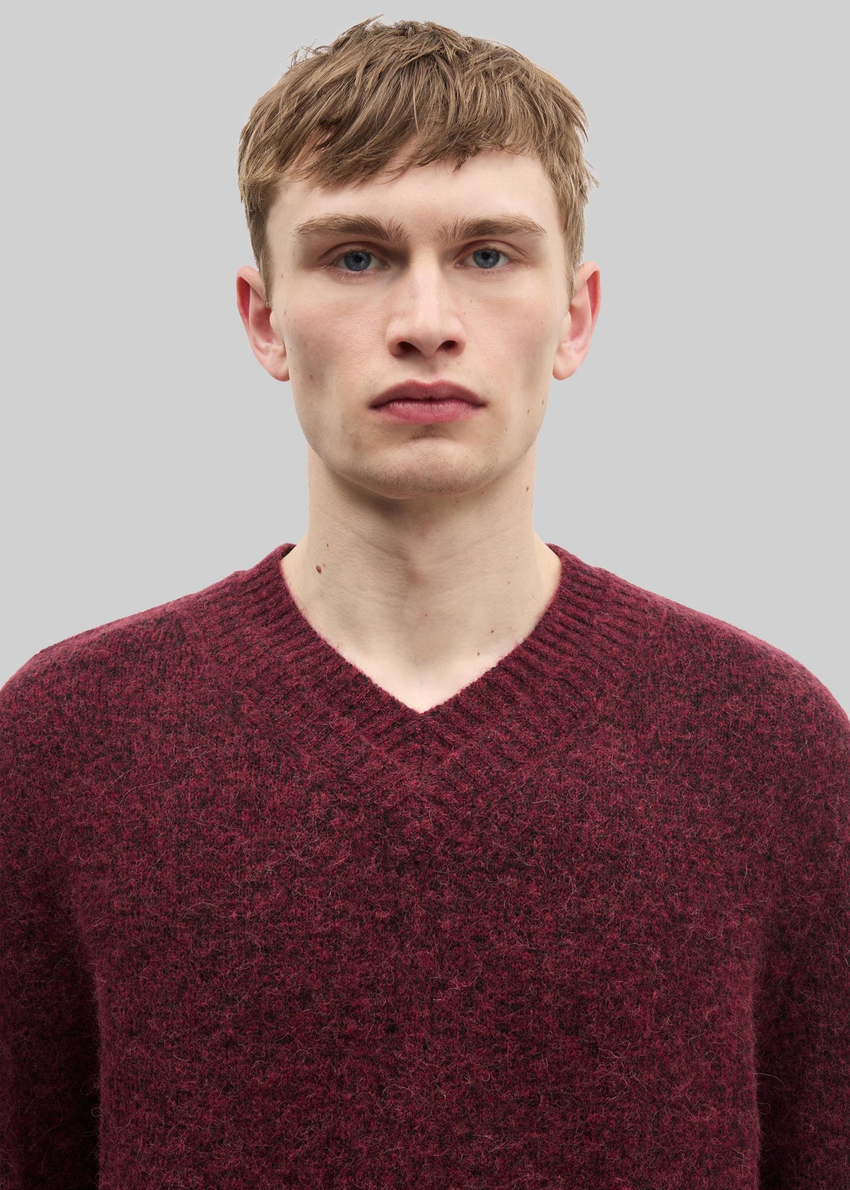 Samsøe Samsøe Safloyd V-Neck Sweater - Rum Raisin Melange - 2