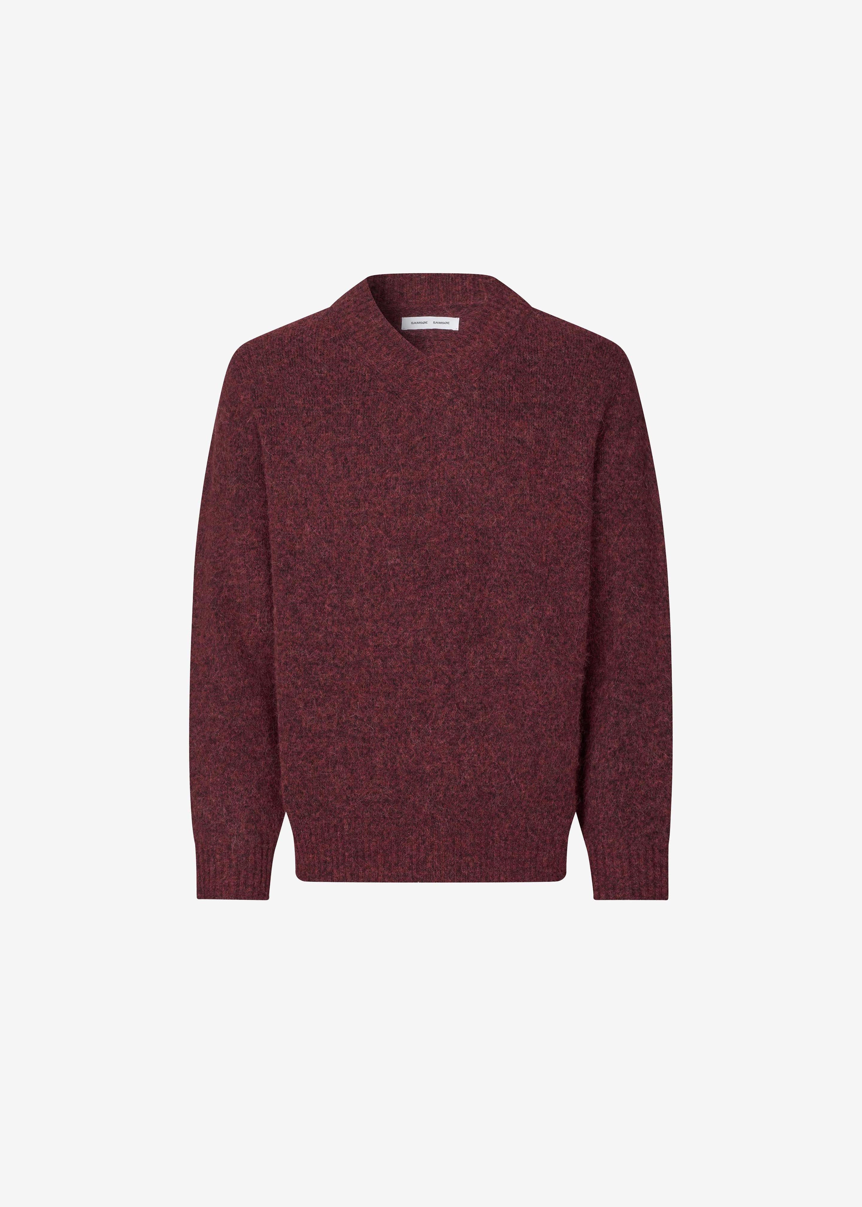Samsøe Samsøe Safloyd V-Neck Sweater - Rum Raisin Melange – The