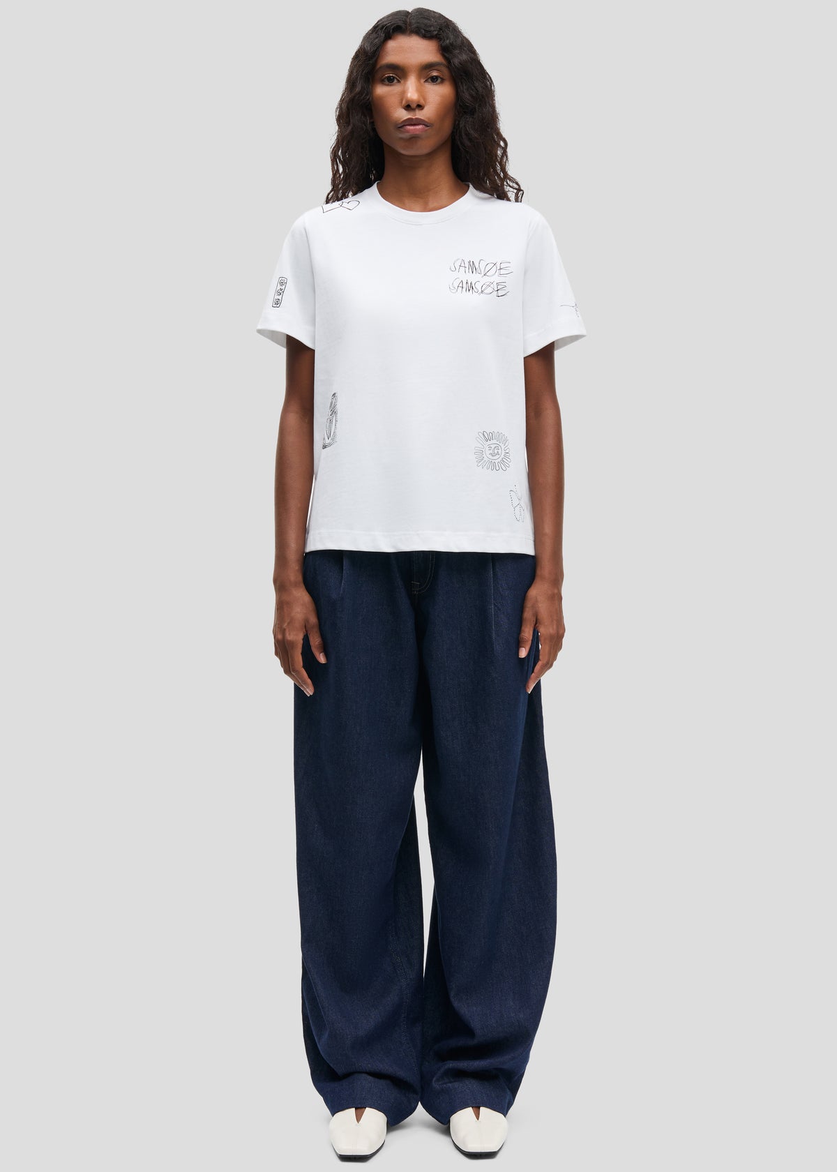 Samsøe Samsøe Saharper Pleat Jeans - Soft Denim - 1