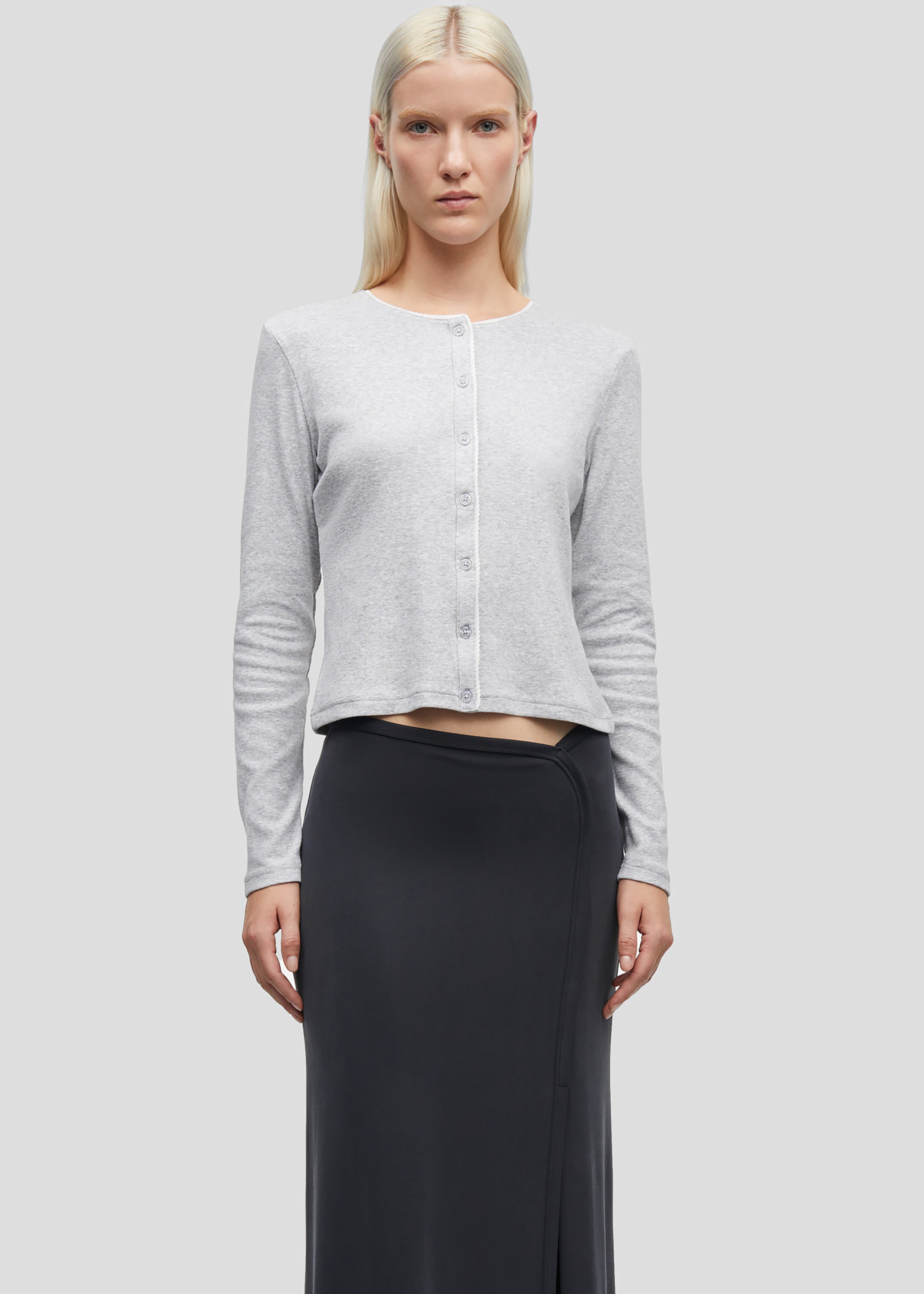 Samsøe Samsøe Sajune LS Cardigan - Light Grey Melange - 1