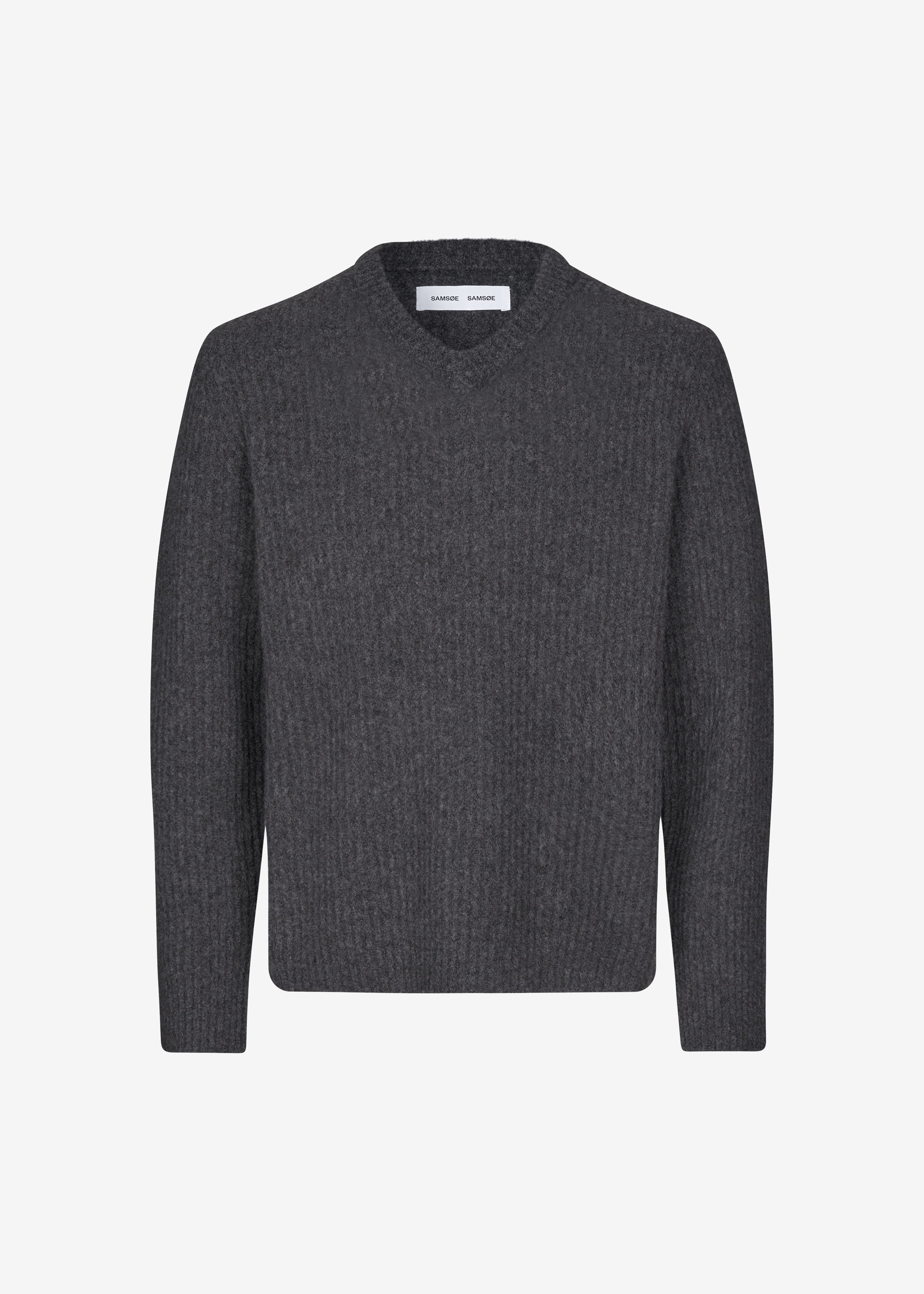 Samsøe Samsøe Sakoji V-Neck - Volcanic Ash - 11