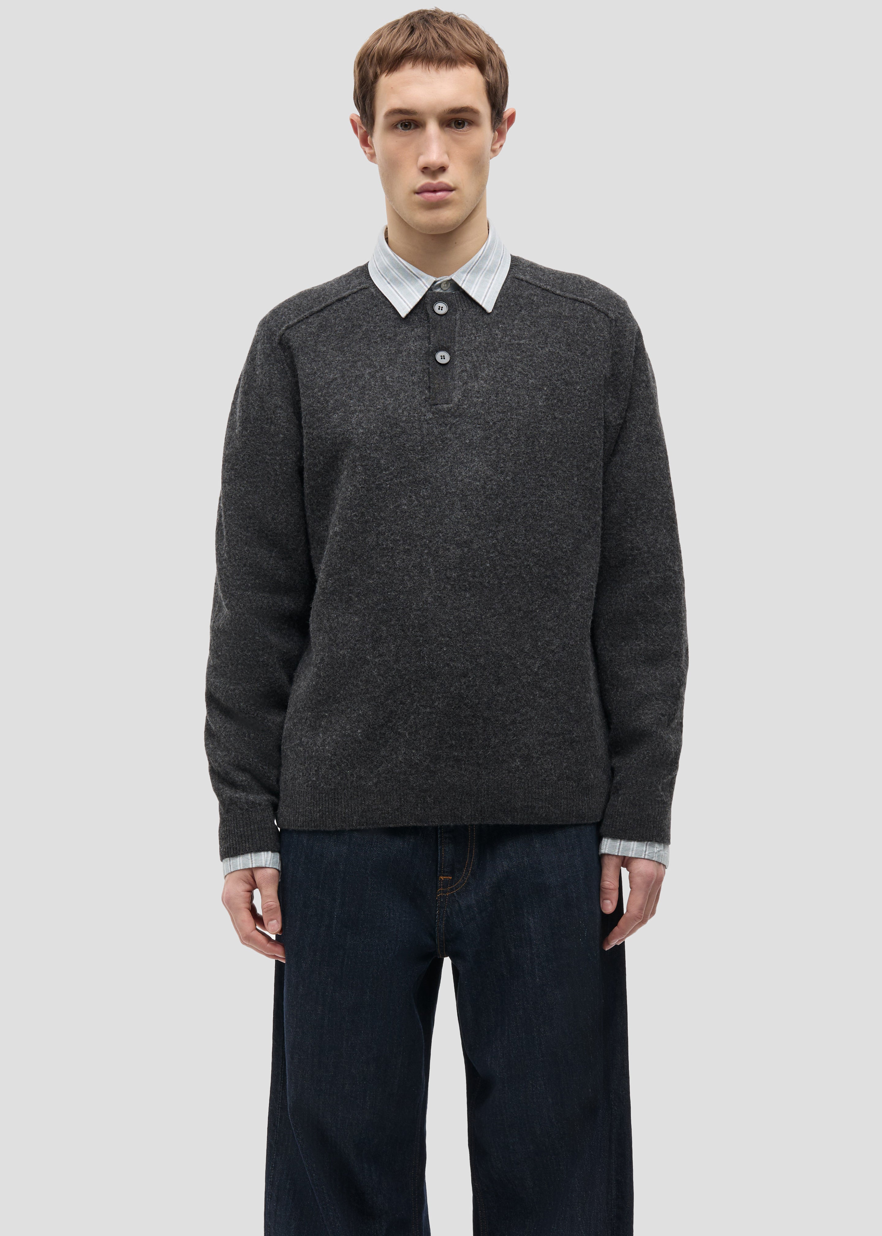 Samsøe Samsøe Sarick Sweater - Dark Grey Melange – The Frankie Shop