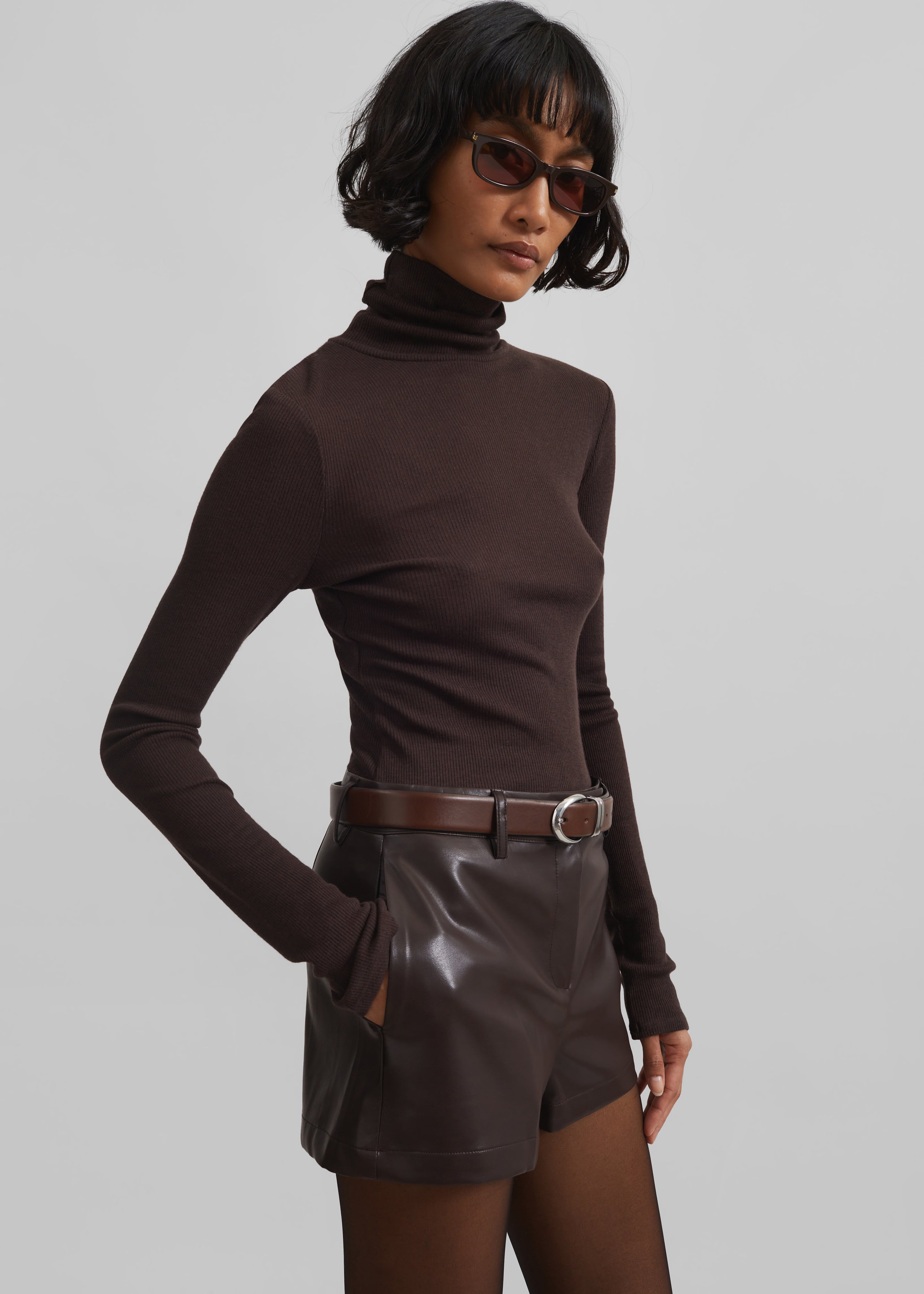 Samsøe Samsøe Sasonnet Turtleneck - Chocolate Torte - 6