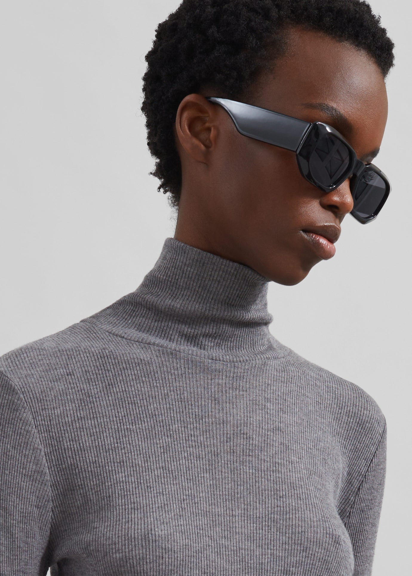 Samsøe Samsøe Sasonnet Turtleneck - Mid Grey Melange - 1