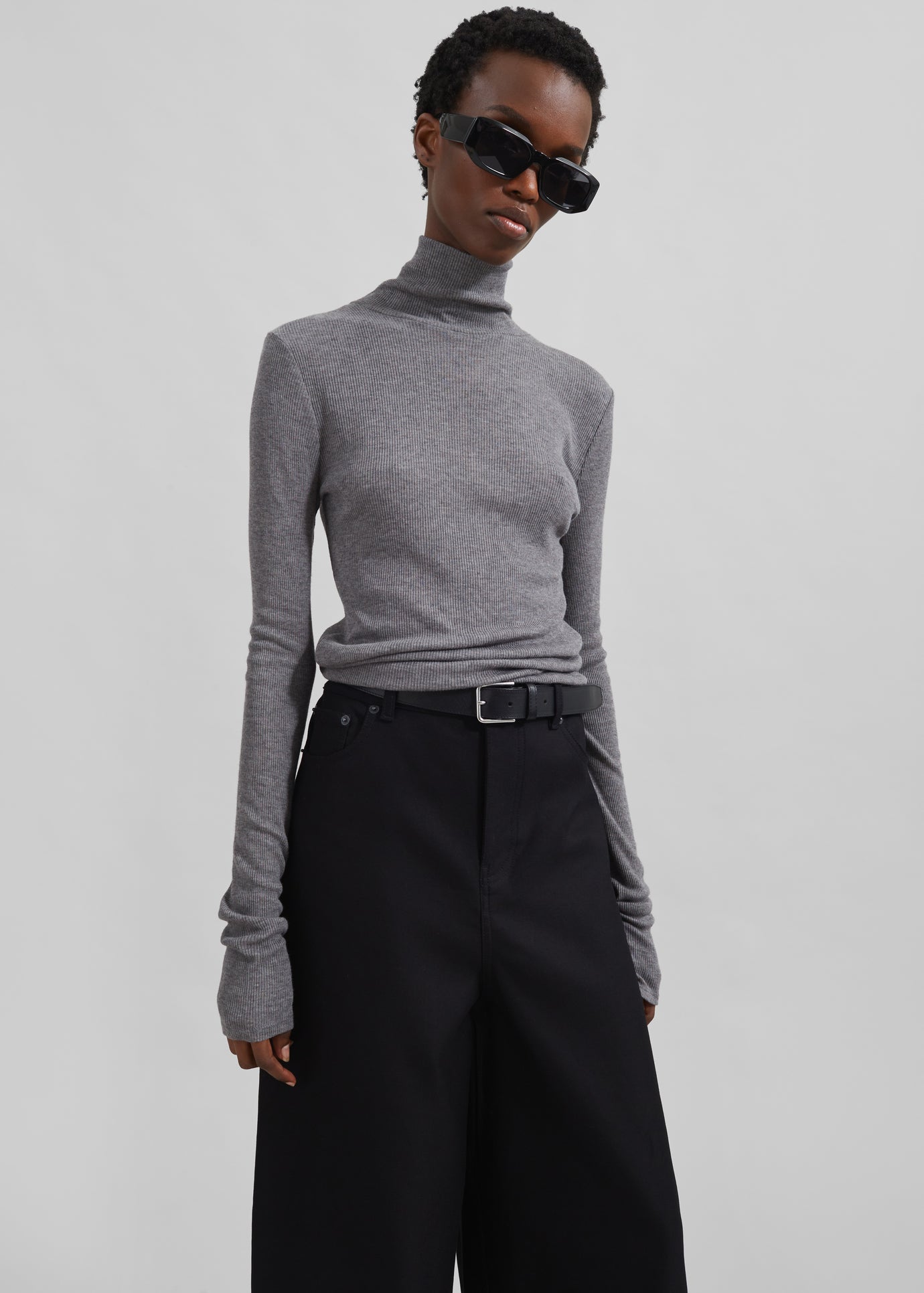 Samsøe Samsøe Sasonnet Turtleneck - Mid Grey Melange