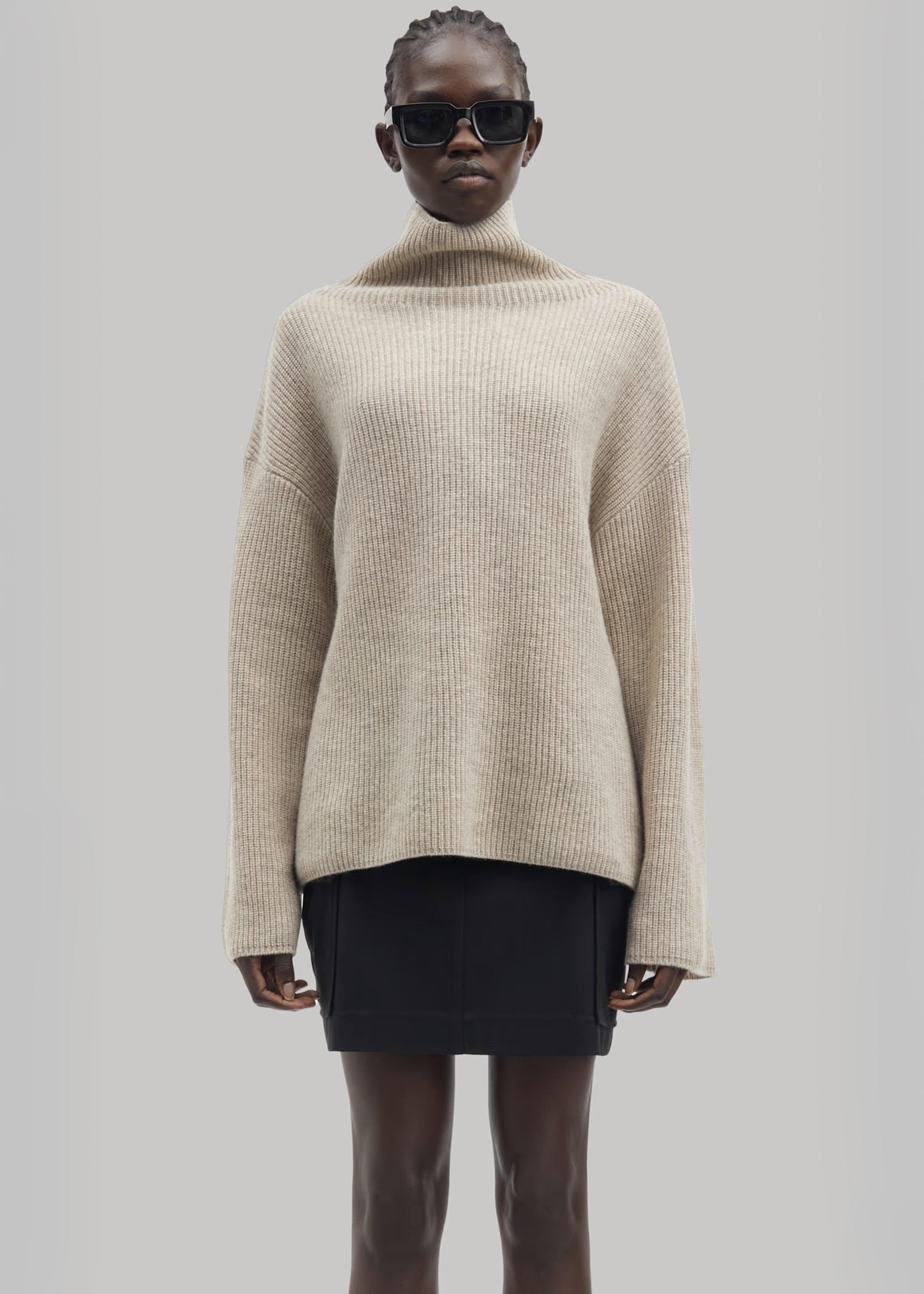 Samsøe Samsøe Sazlata Turtleneck - Khaki Melange - 1