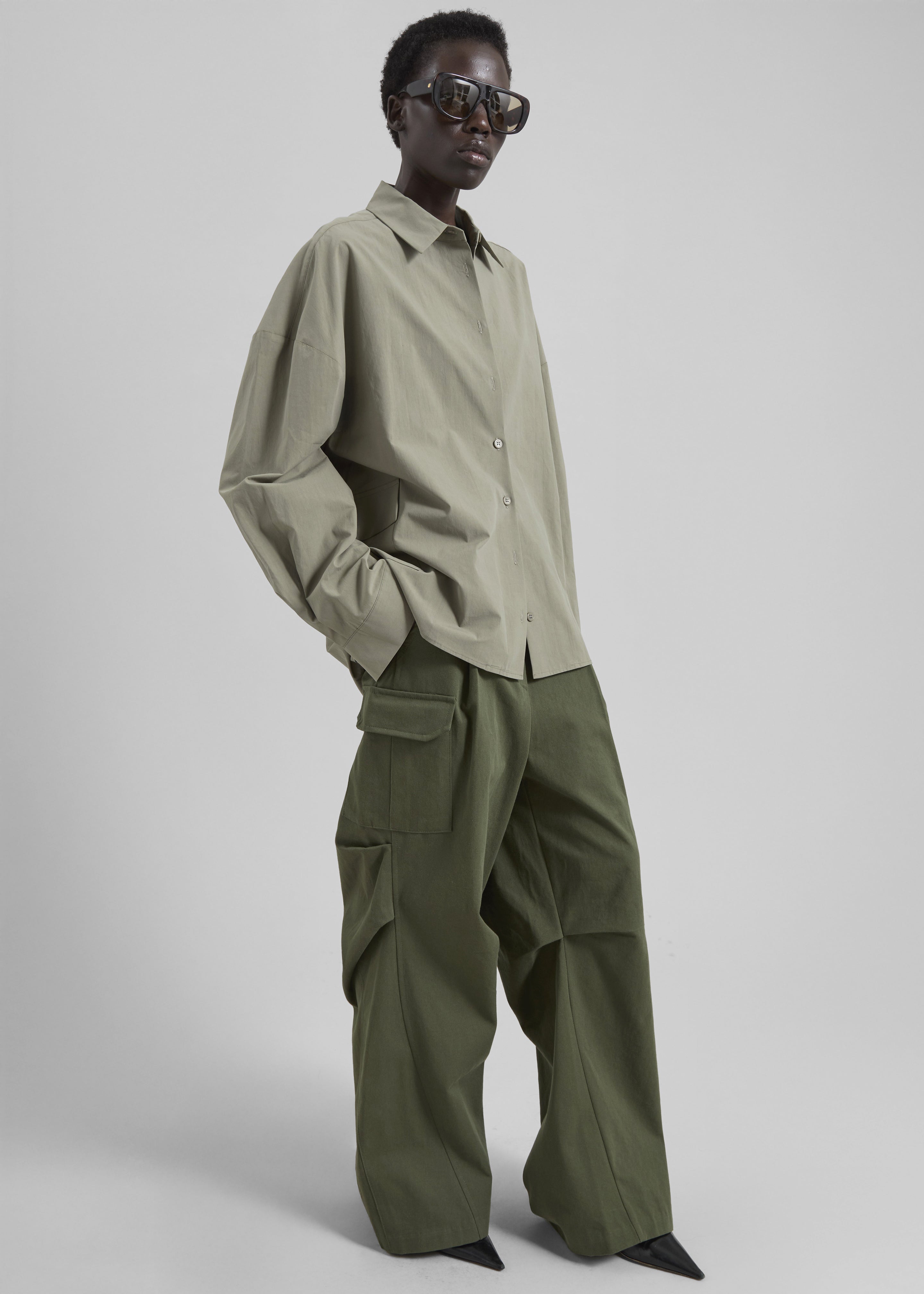 Sancey Cargo Pocket Shirt - Olive - 5