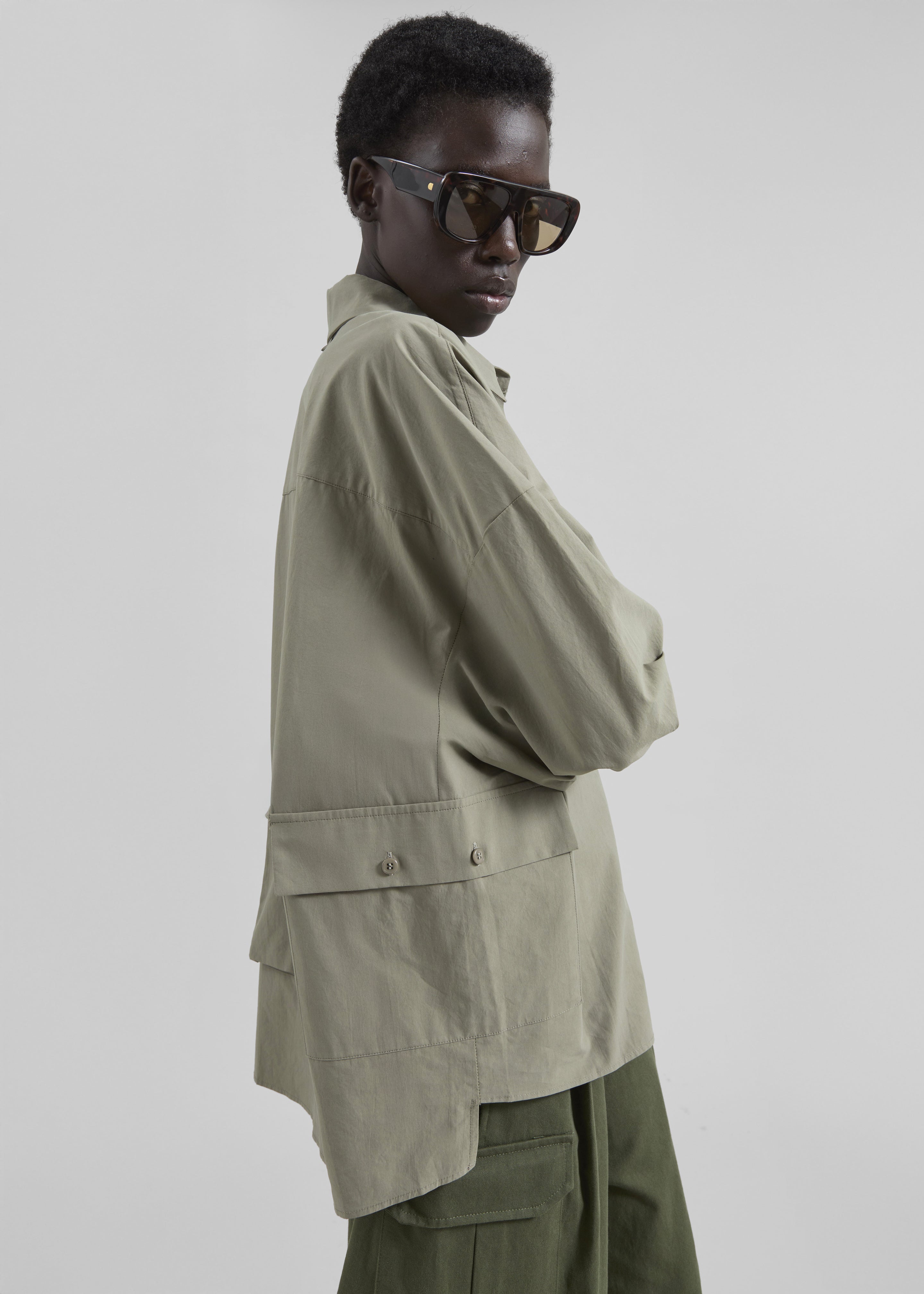 Sancey Cargo Pocket Shirt - Olive - 4