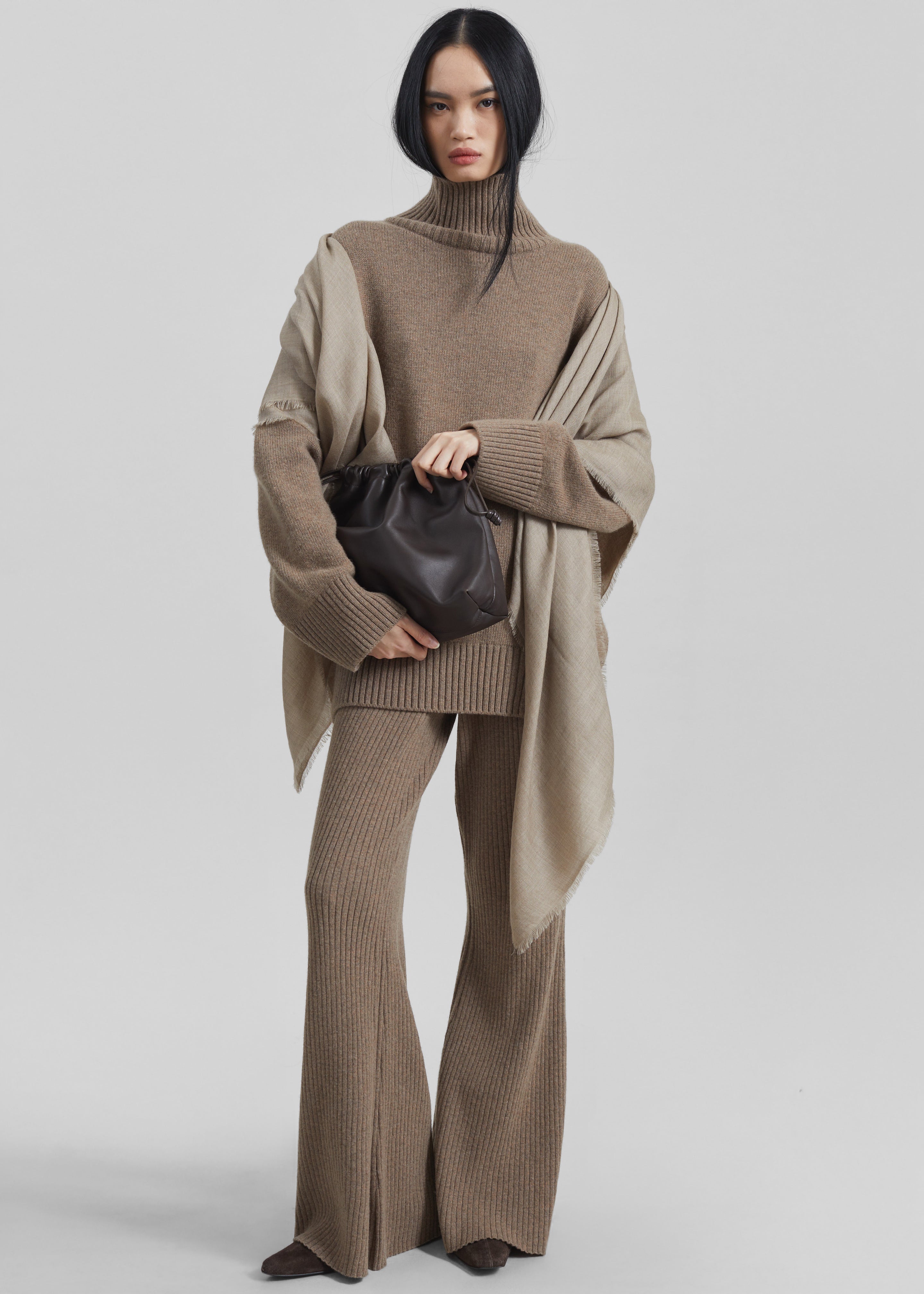 Sanova Cashmere Twill Scarf - Taupe – The Frankie Shop