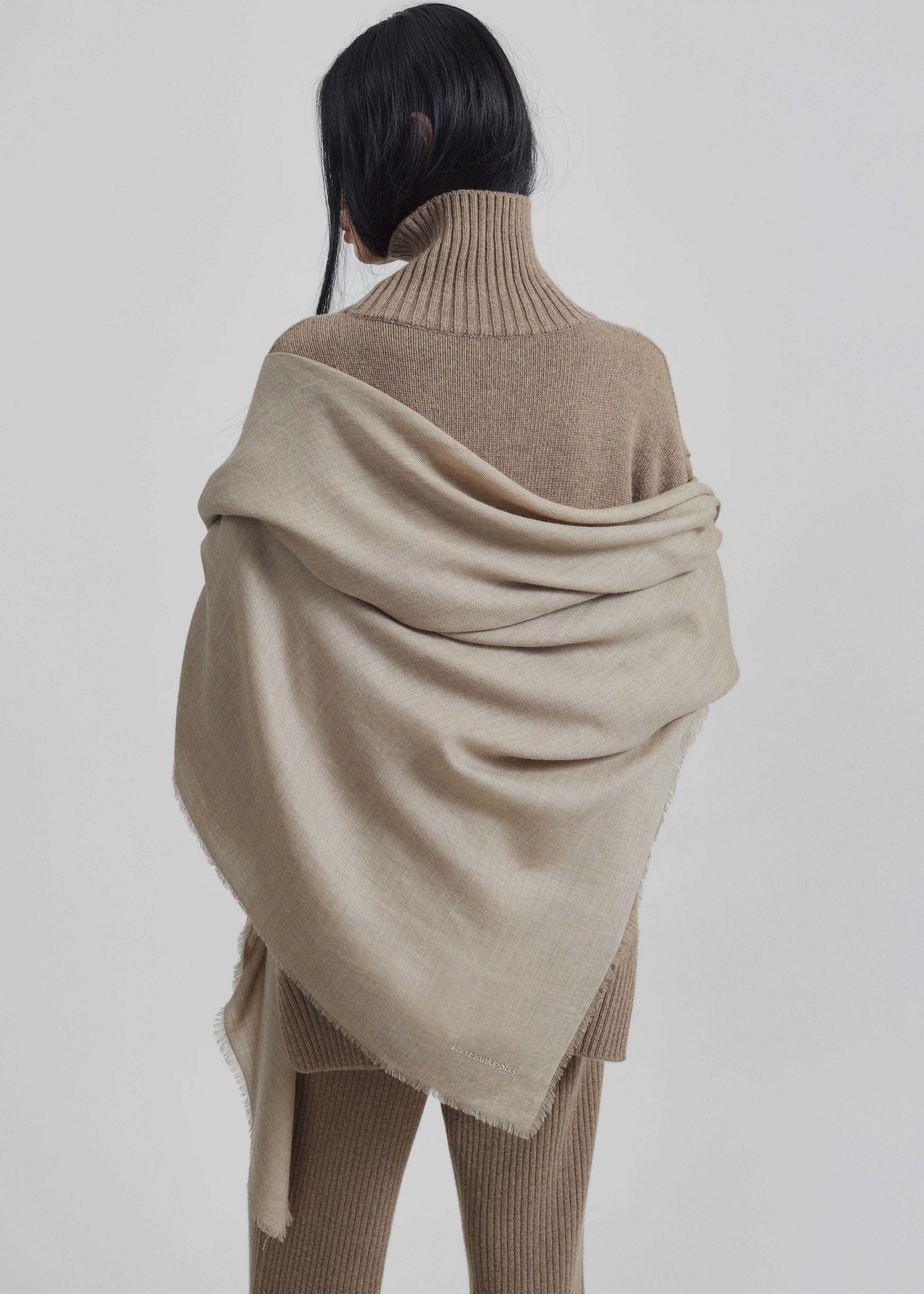 Sanova Cashmere Twill Scarf - Taupe – The Frankie Shop