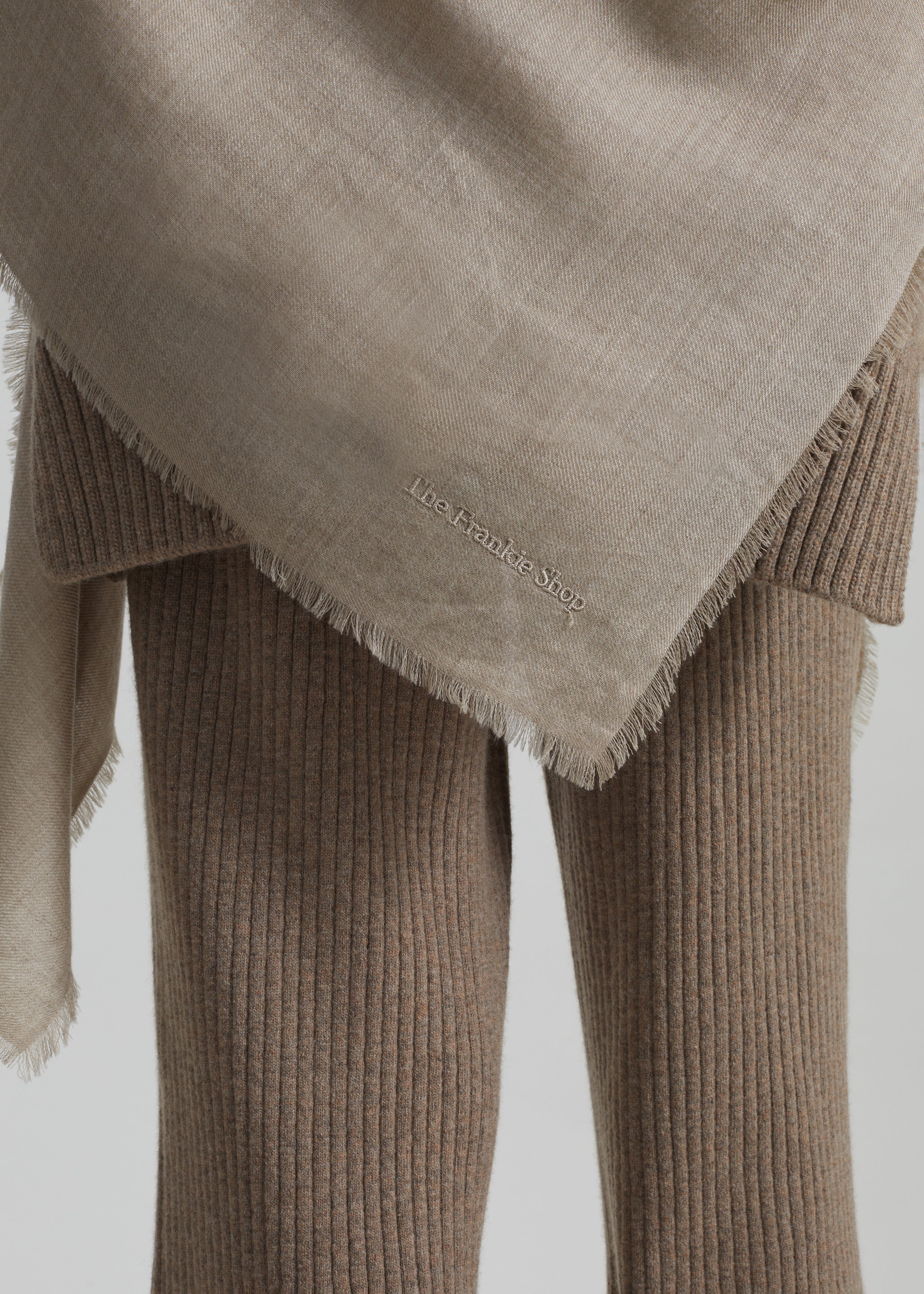 Sanova Cashmere Twill Scarf - Taupe – The Frankie Shop