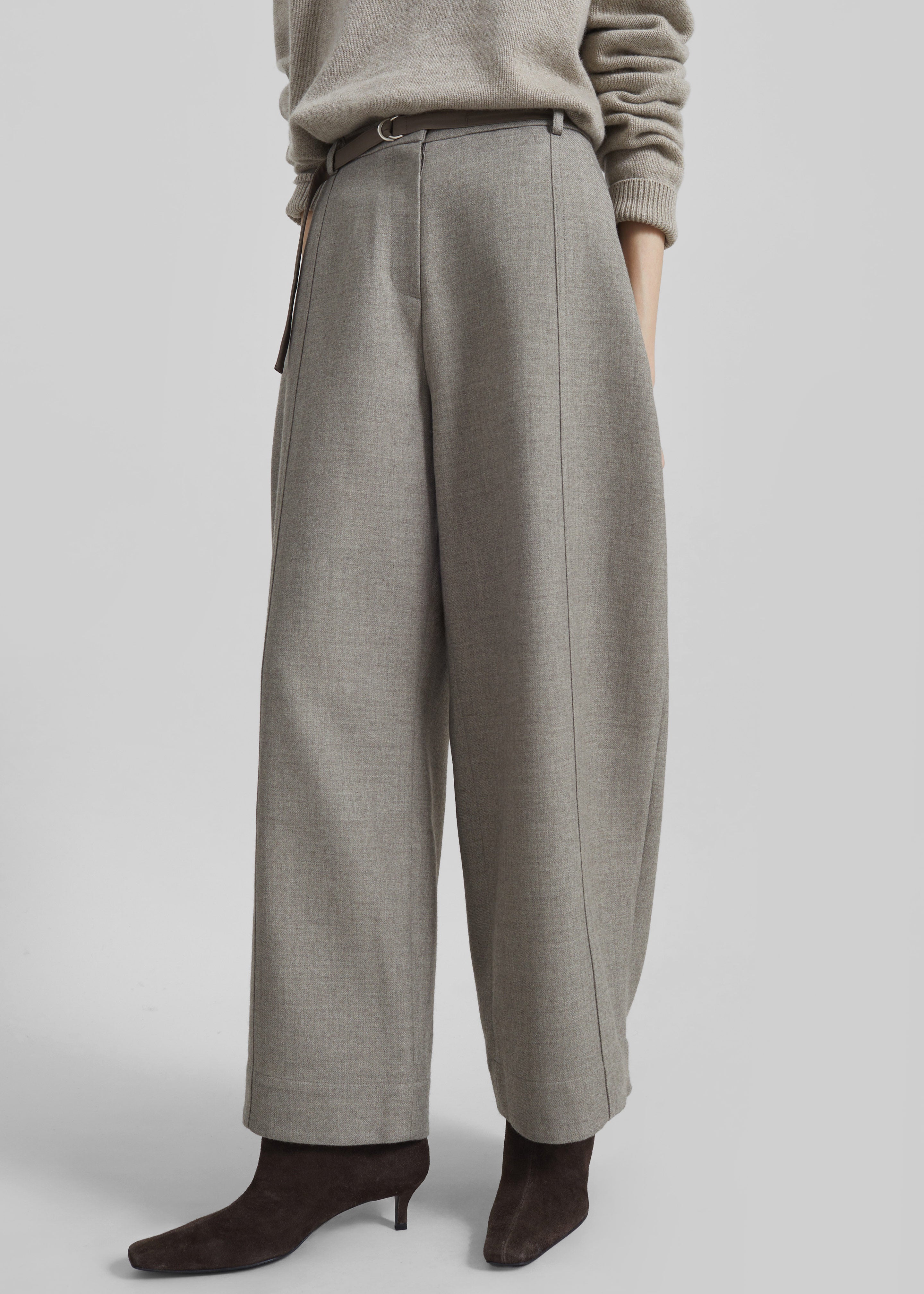 Sanve Tapered Leg Pants - Beige Melange – The Frankie Shop