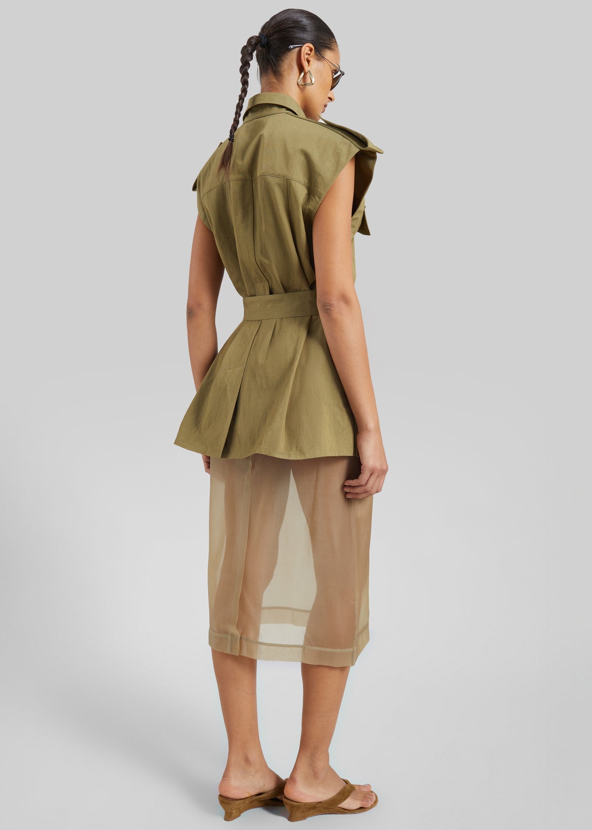 Sarah Sleeveless Cargo Mini Dress