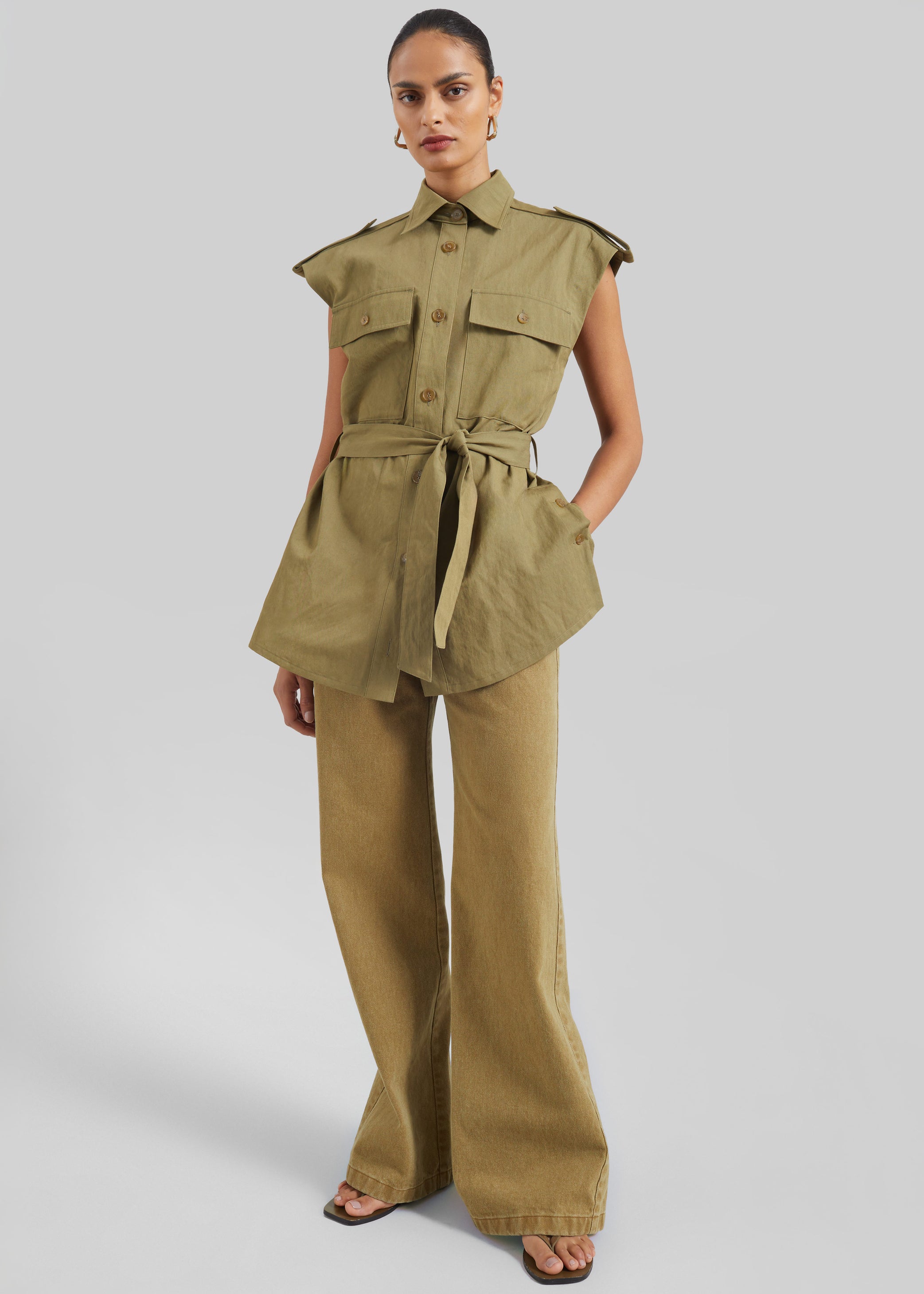 Sarah Sleeveless Cargo Mini Dress