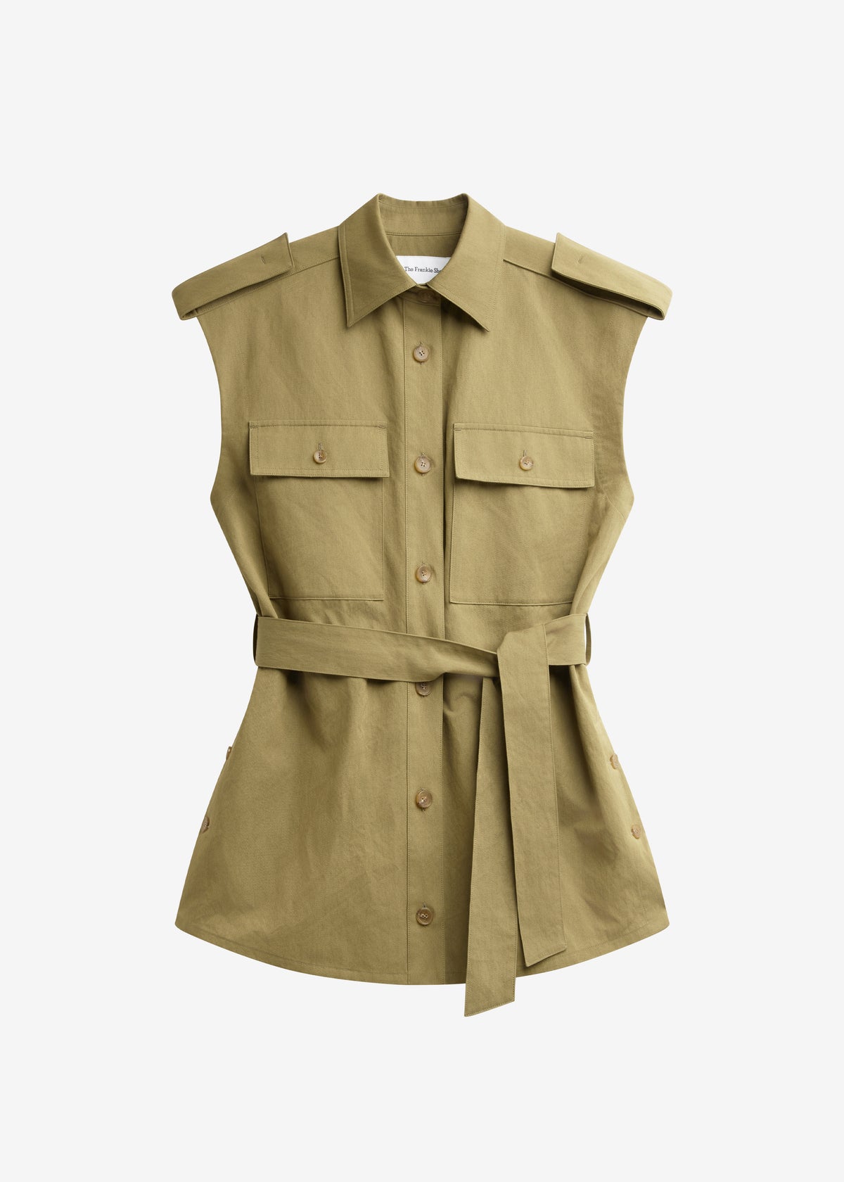 Sarah Sleeveless Cargo Mini Dress - Olive - 8