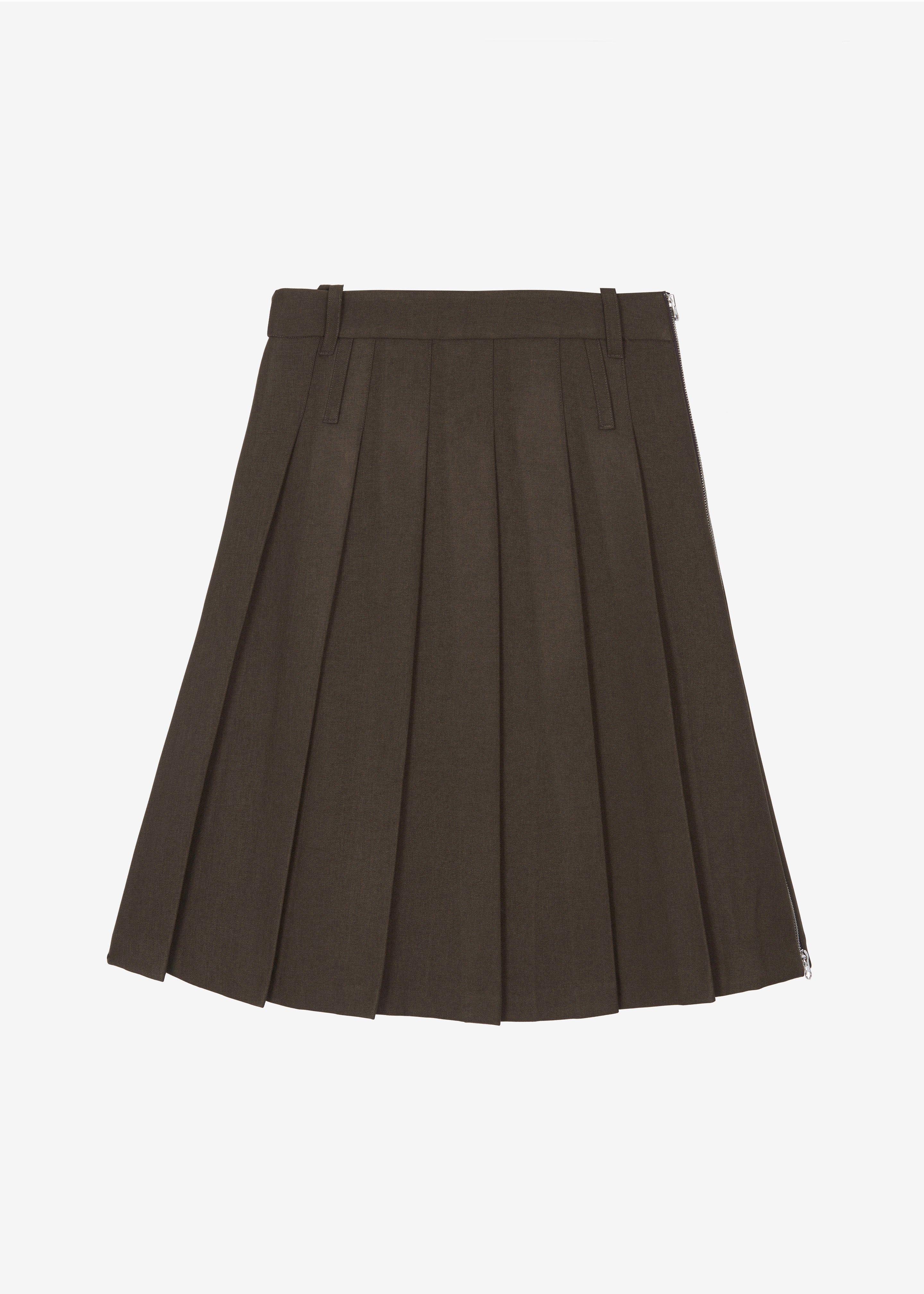 Sarina Pleated Skirt - Brown - 10