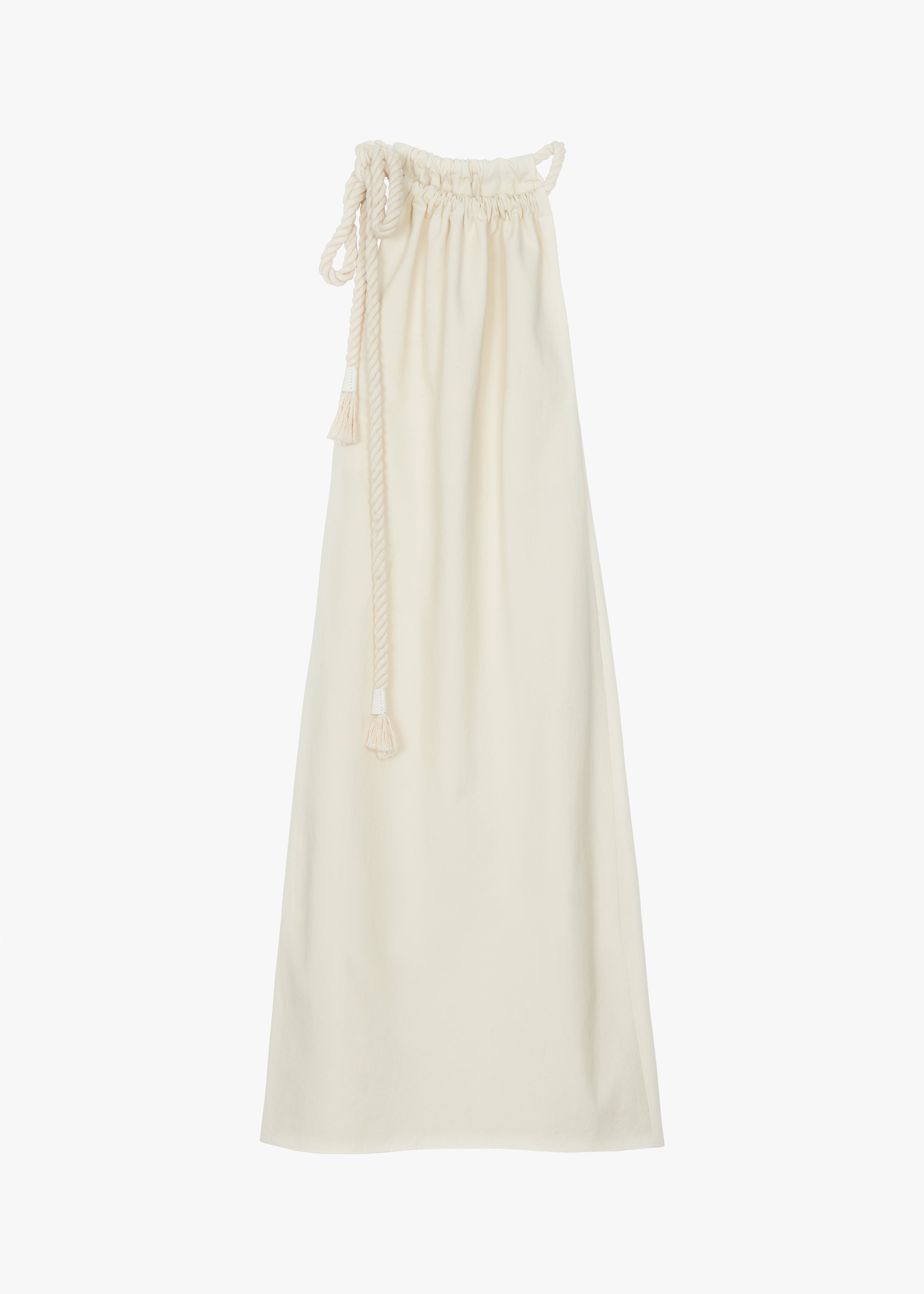 Sarnico Rope-Tie Halter Dress - Cream - 9