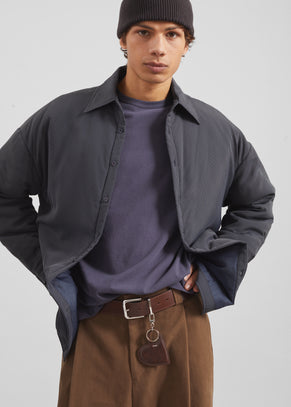 Sarno Leather Belt - Brown/Silver