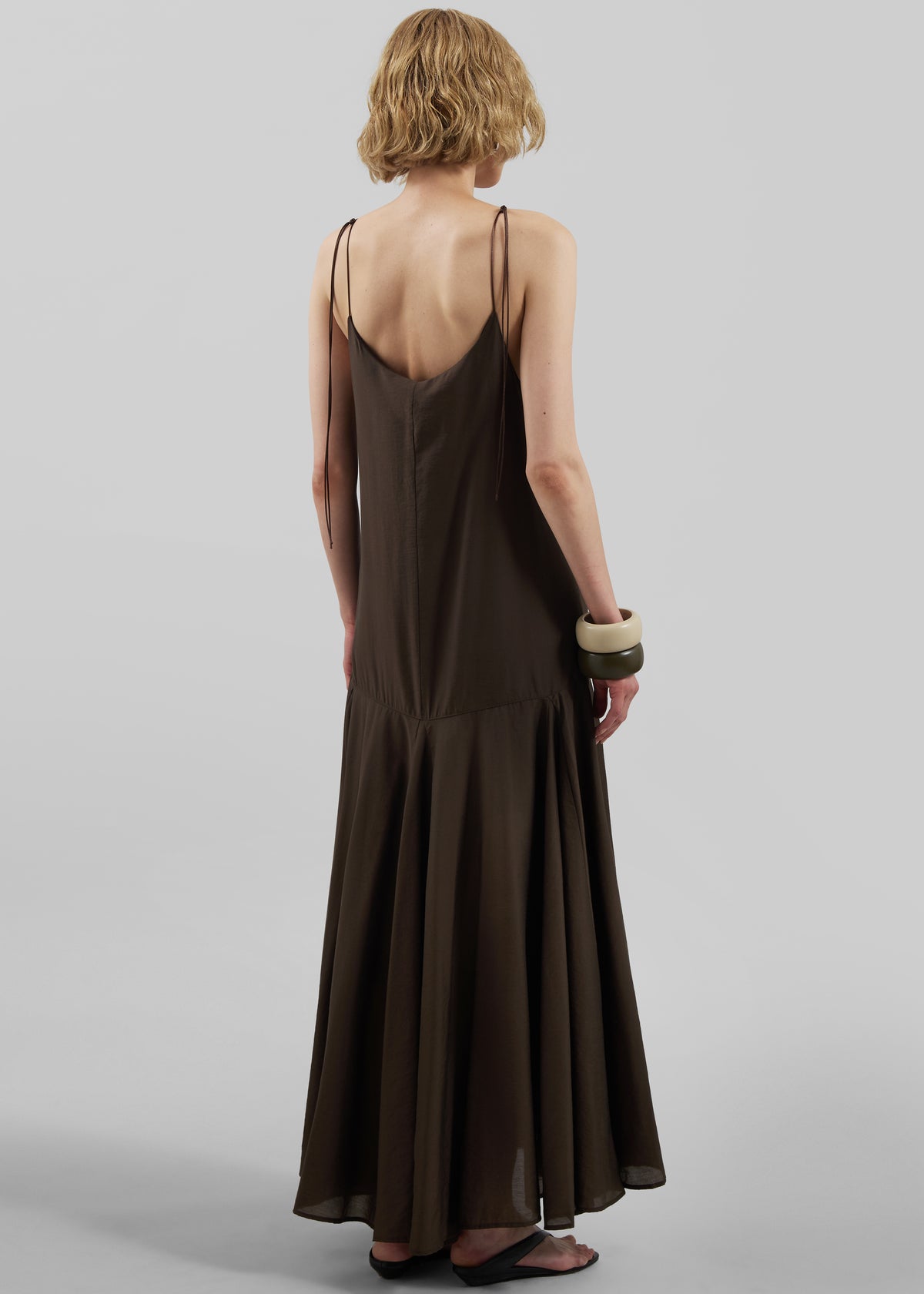 Savenay Drop-Waist Maxi Dress - Brown - 6