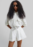 Savoca Cuffed Shorts - Ivory