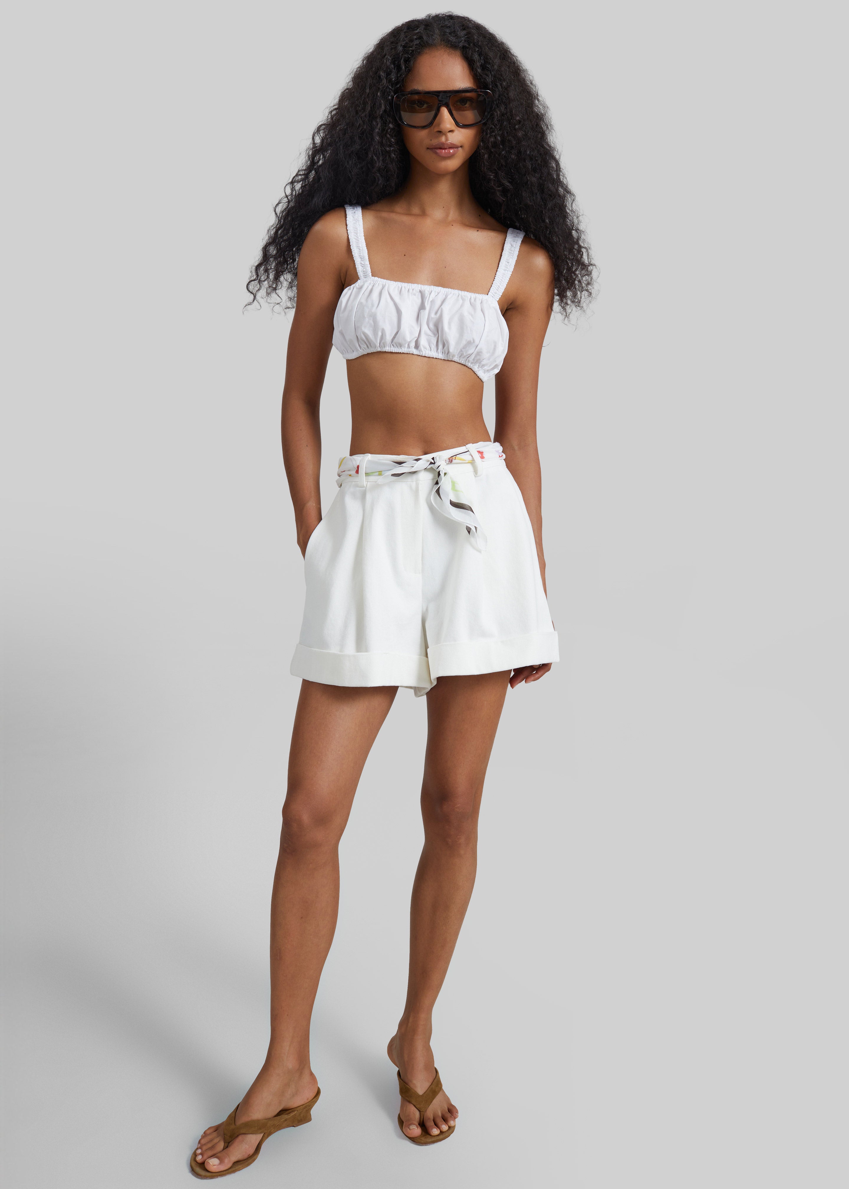 Savoca Cuffed Shorts - Ivory – The Frankie Shop