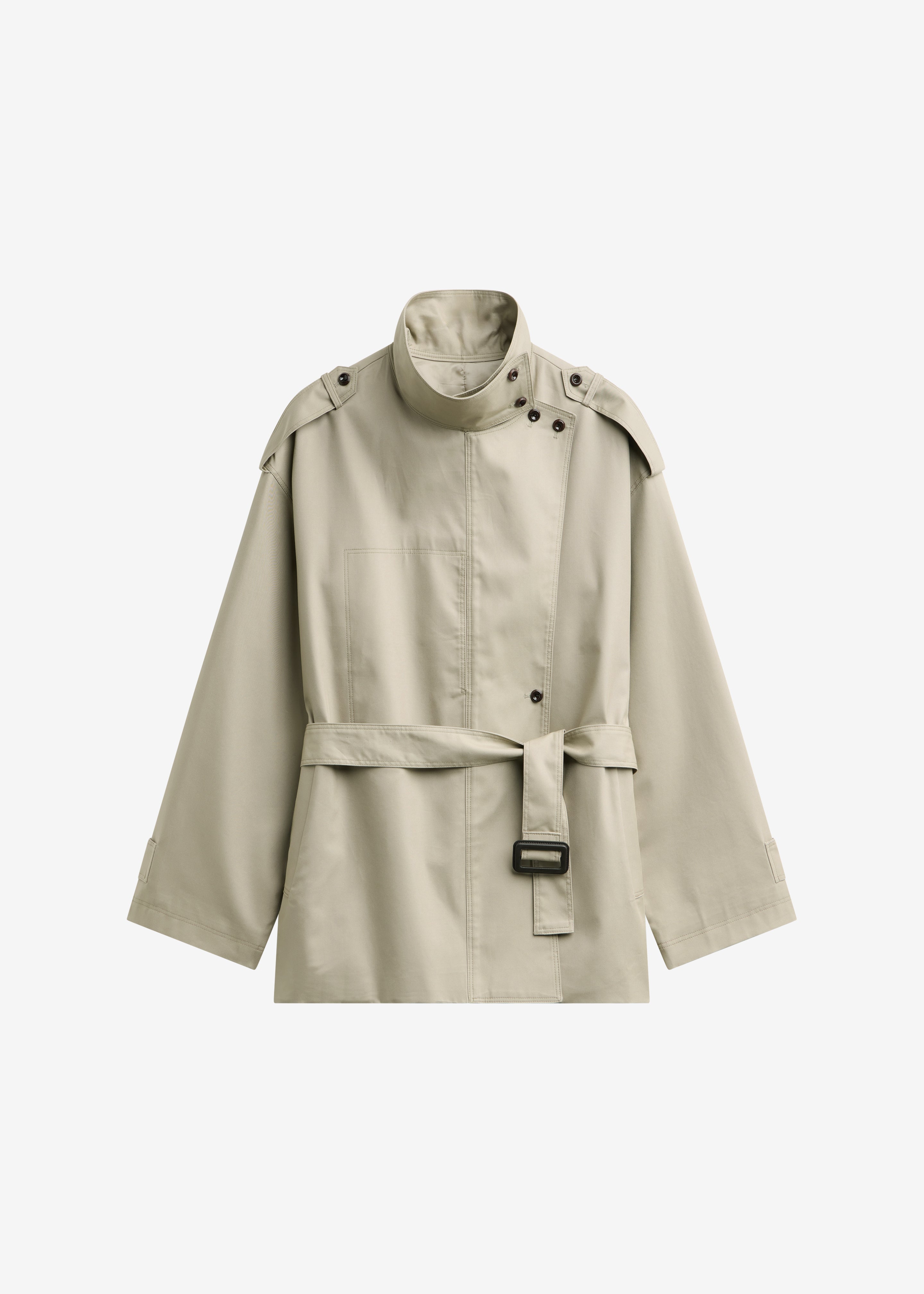 Schagen Short Trench - Beige – The Frankie Shop