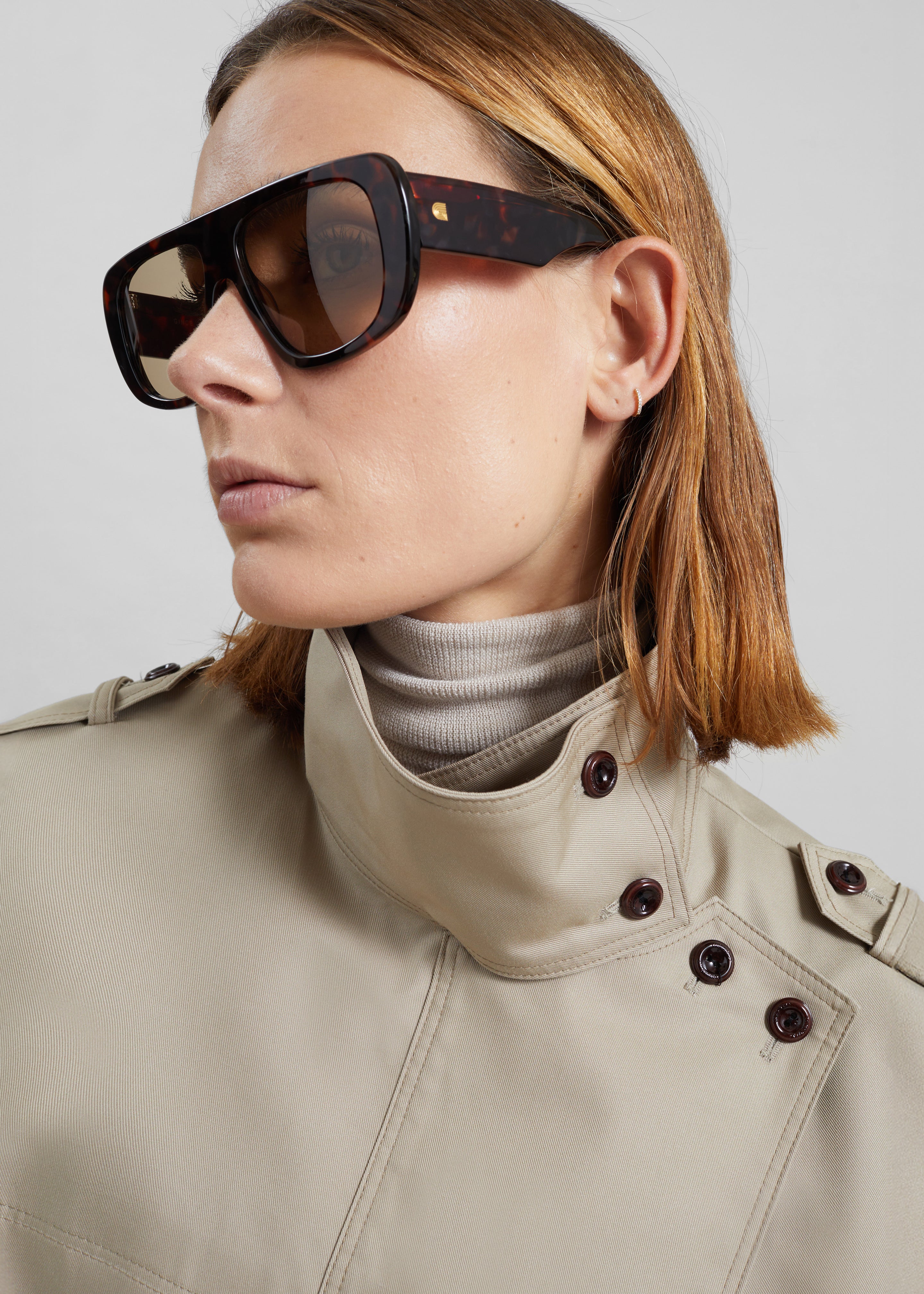 Schagen Short Trench - Beige – The Frankie Shop