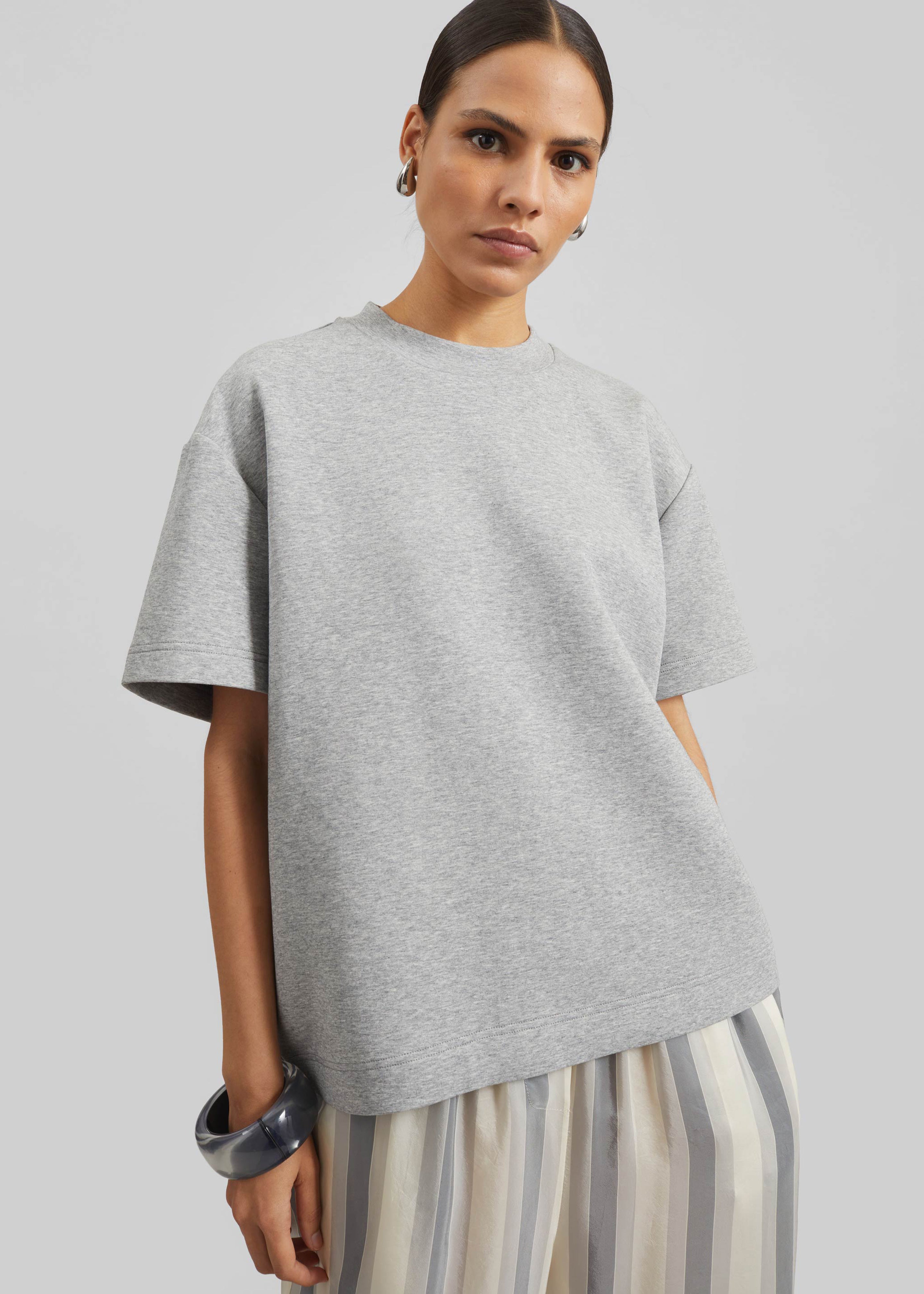 Scoob Boxy T-Shirt - Grey Melange – The Frankie Shop