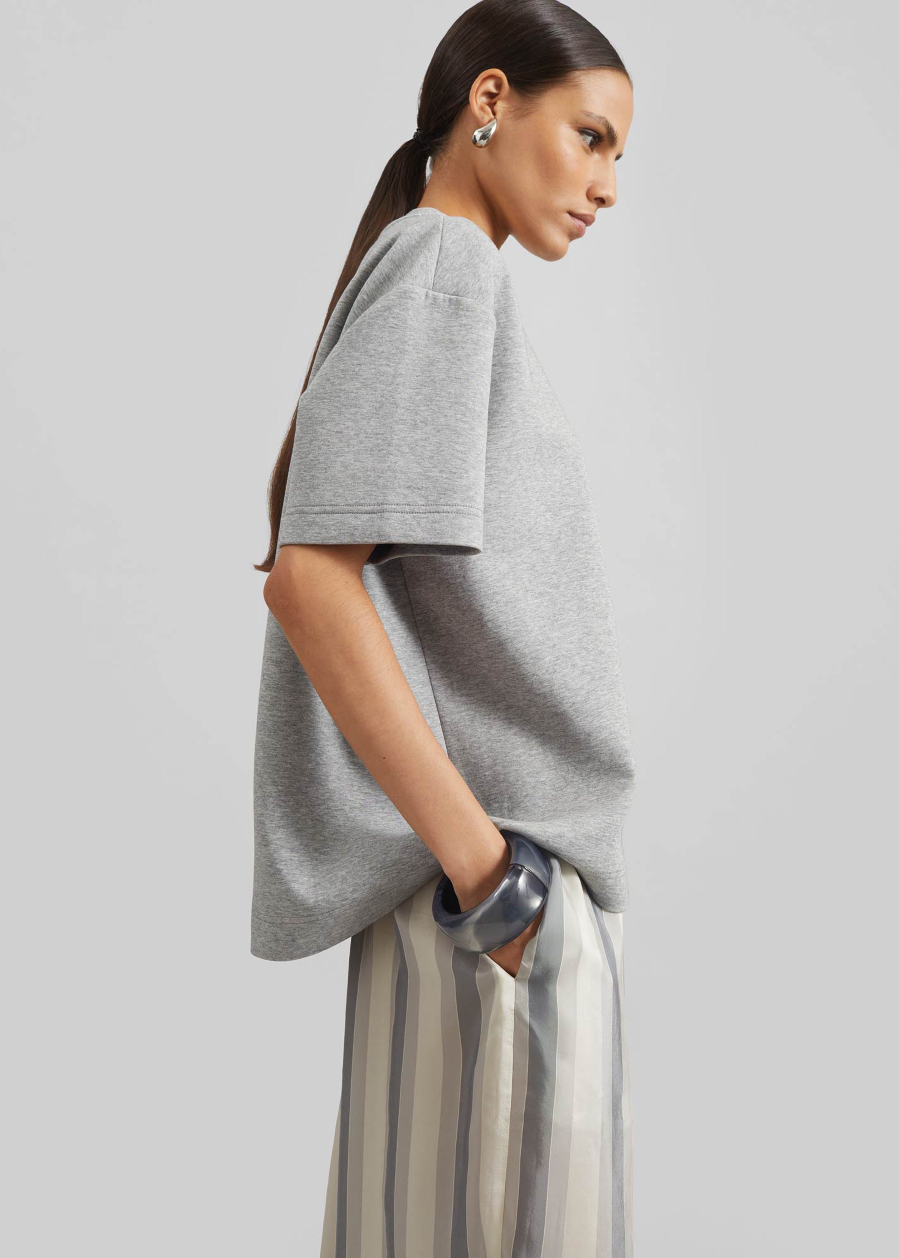 Scoob Boxy T-Shirt - Grey Melange - 1