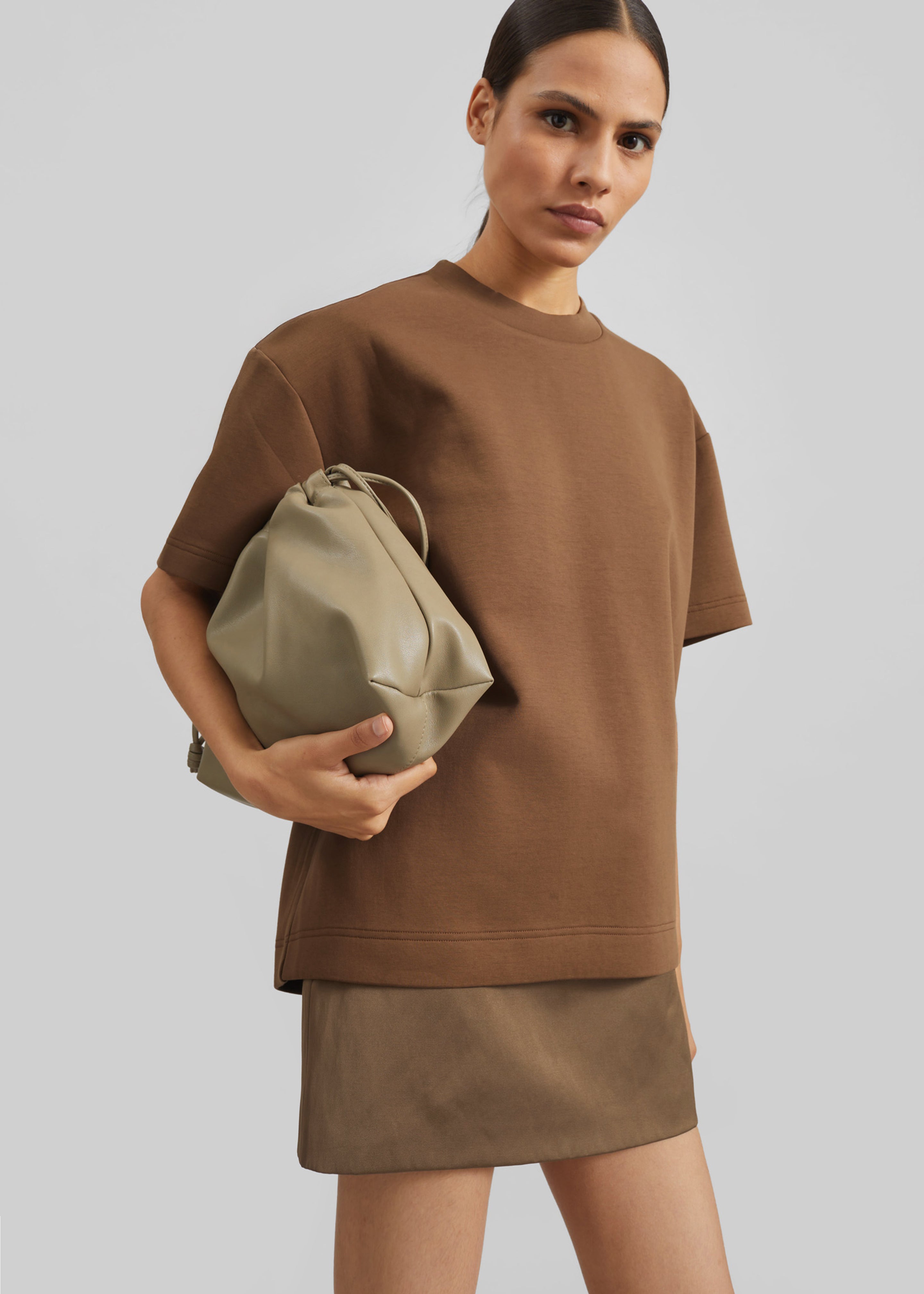 Scoob Boxy T-Shirt - Light Brown – The Frankie Shop
