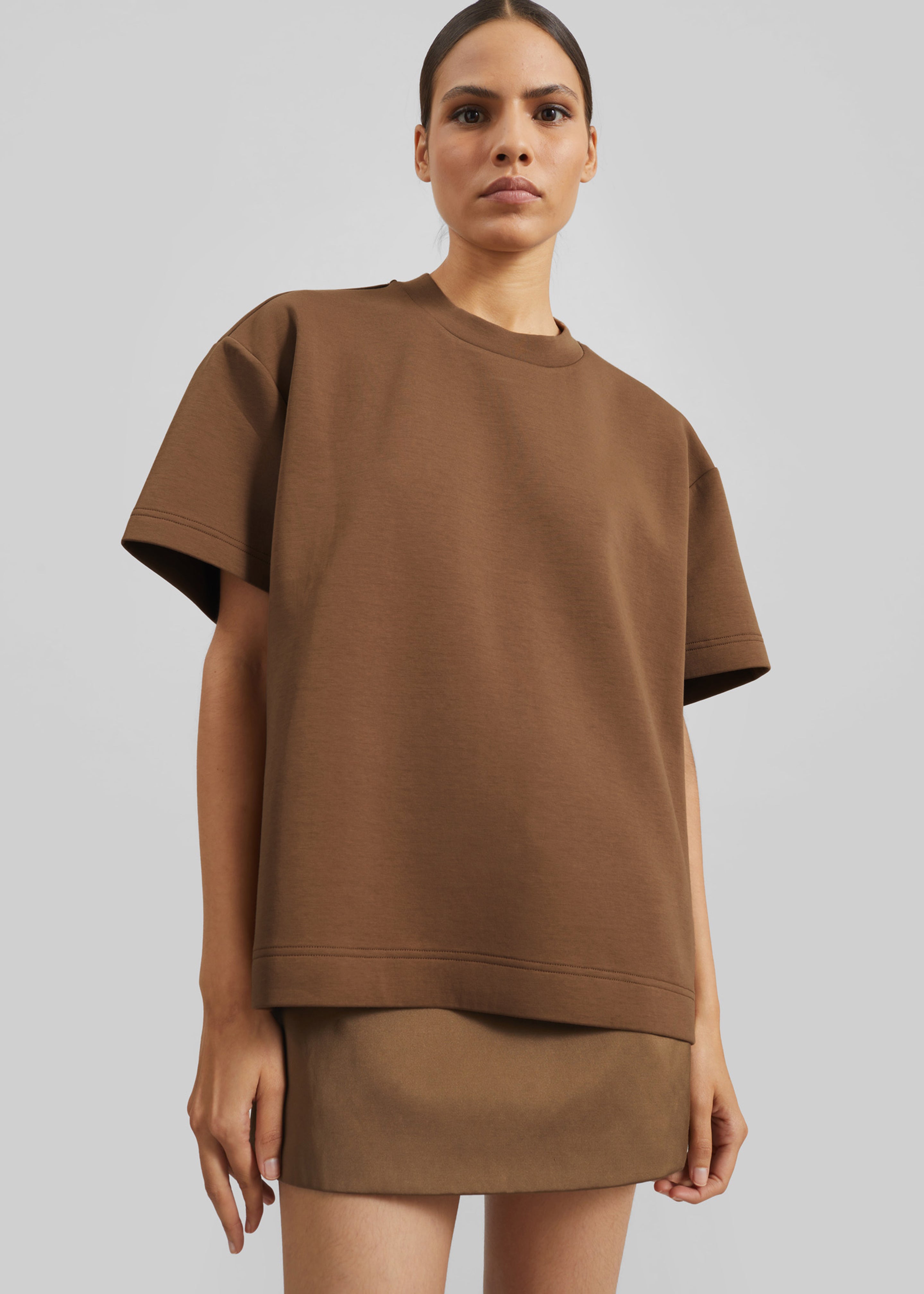 STRONG×SHOOP MOHAIR SHIRT BROWN Sサイズ Scoob Boxy T-Shirt - Light Brown – The Frankie Shop