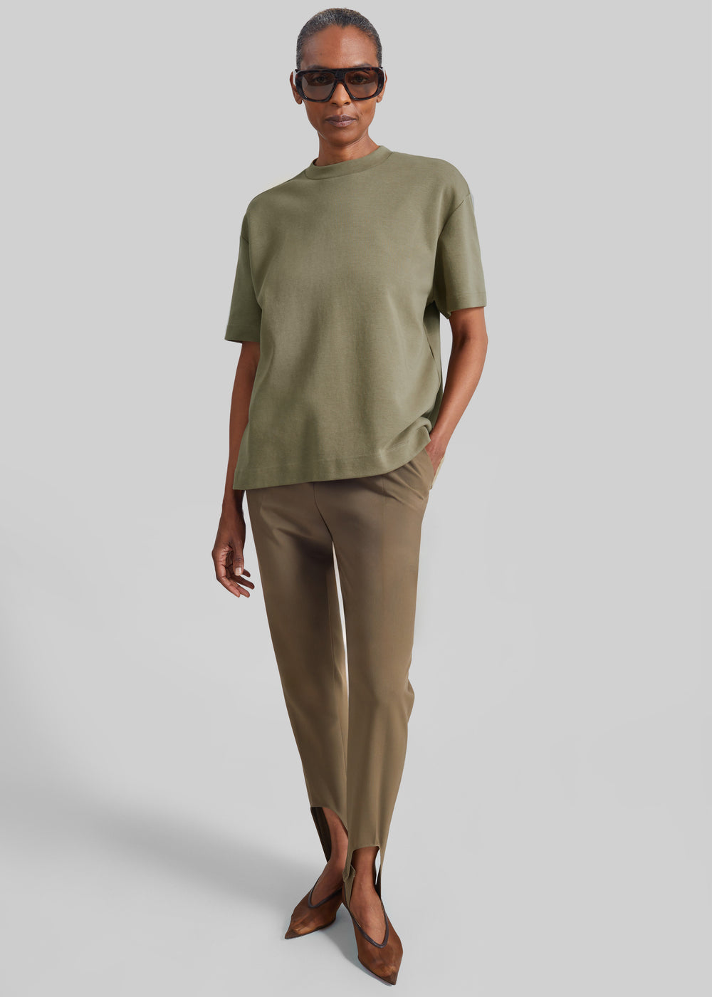 Scoob Boxy T-Shirt - Pale Olive - 1