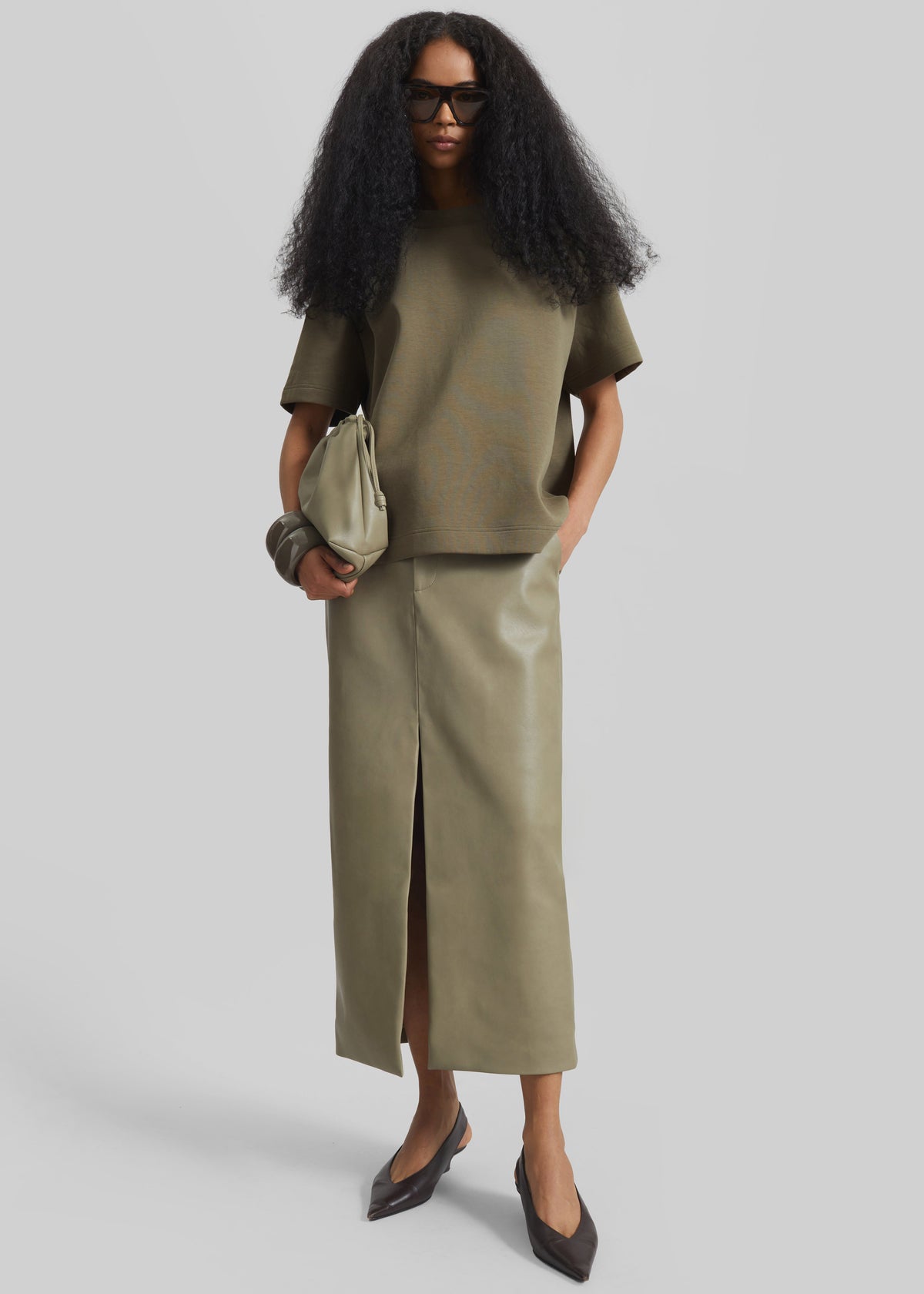 Scoob Boxy T-Shirt - Pale Olive - 4