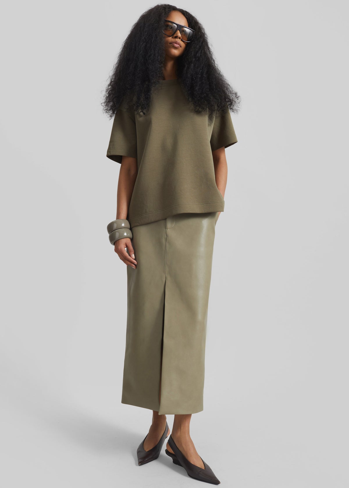 Scoob Boxy T-Shirt - Pale Olive - 2