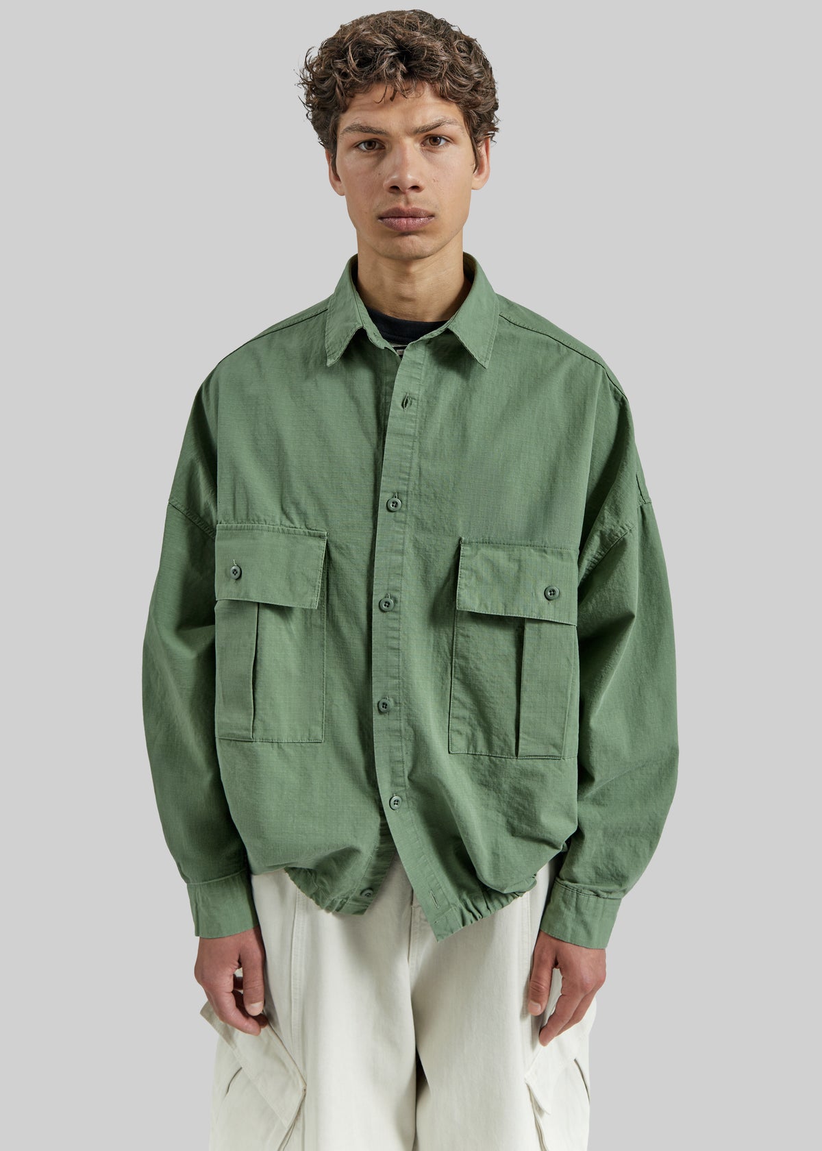 Seb Cargo Shirt - Army Green - 5