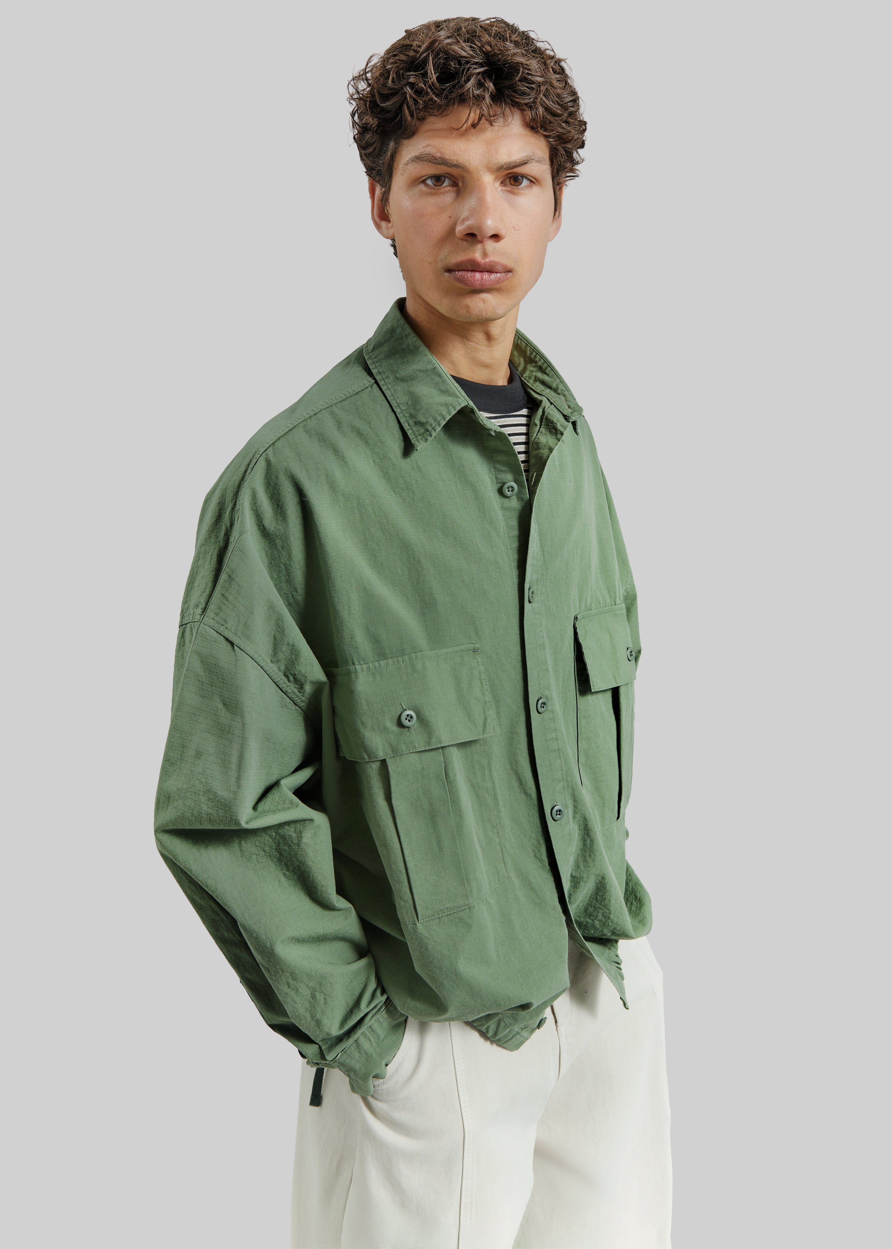 Seb Cargo Shirt - Army Green - 4