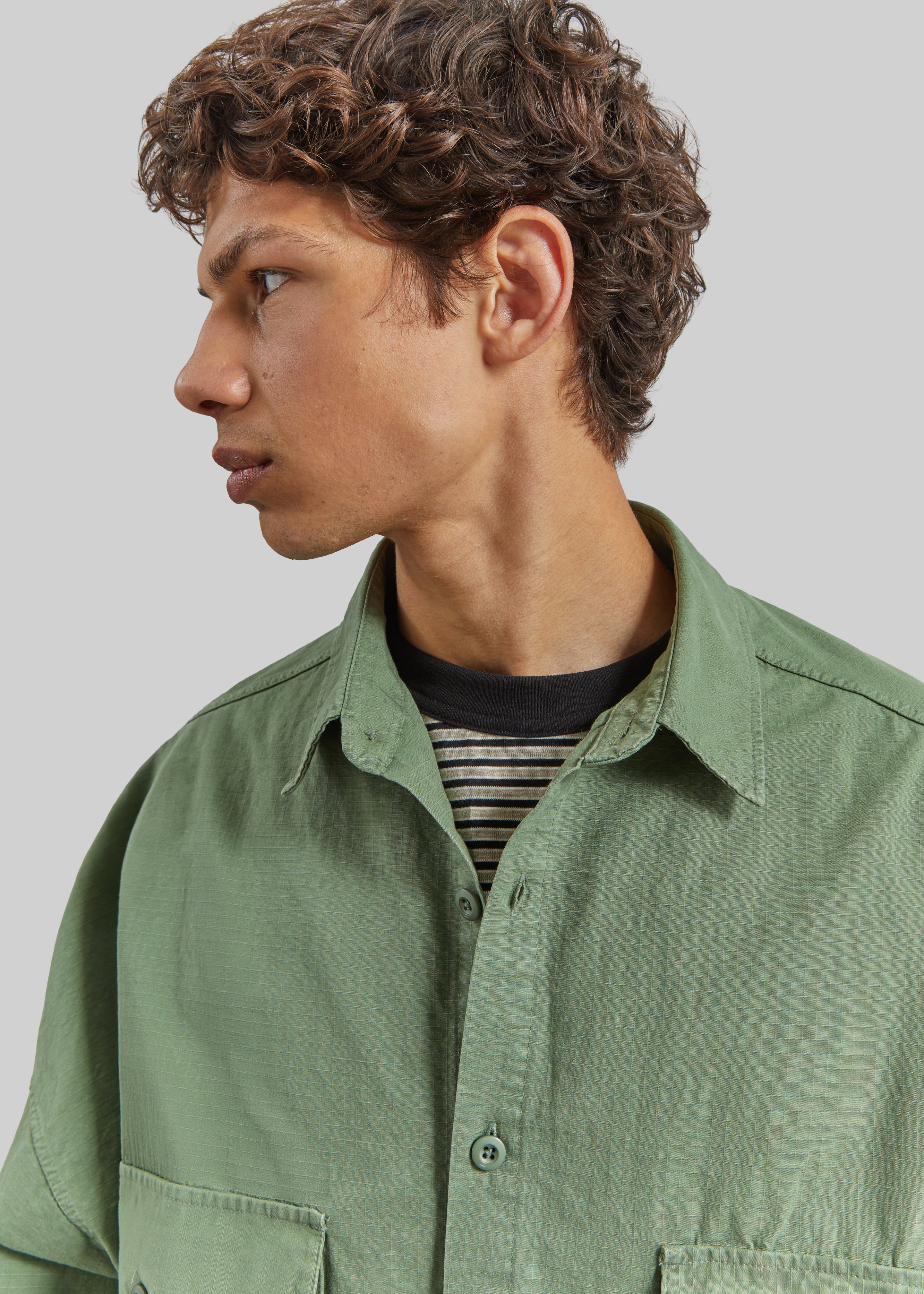 Seb Cargo Shirt - Army Green - 3