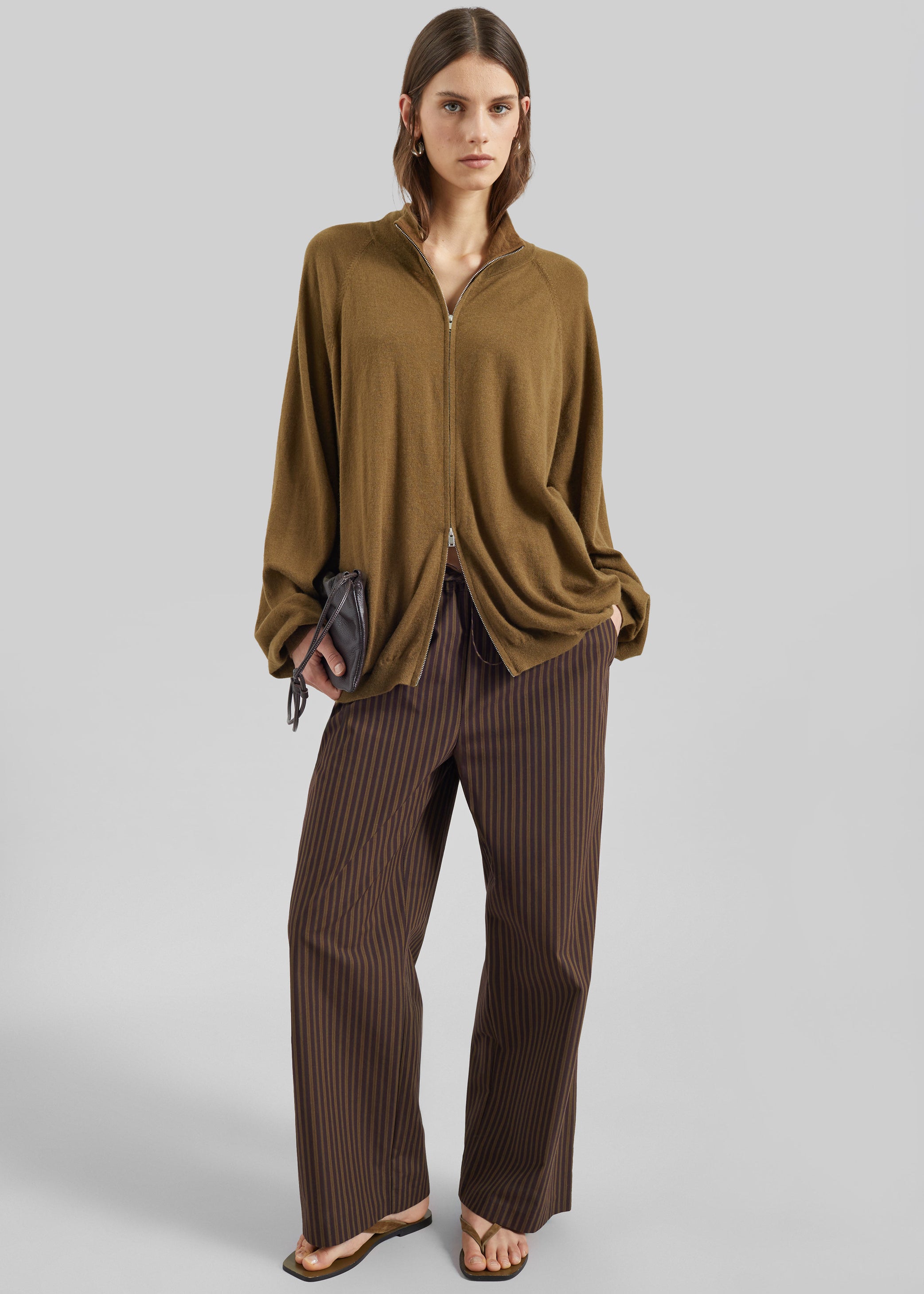 Shop the look image for Seia Cotton Drawstring Pants - Burgundy Stripe