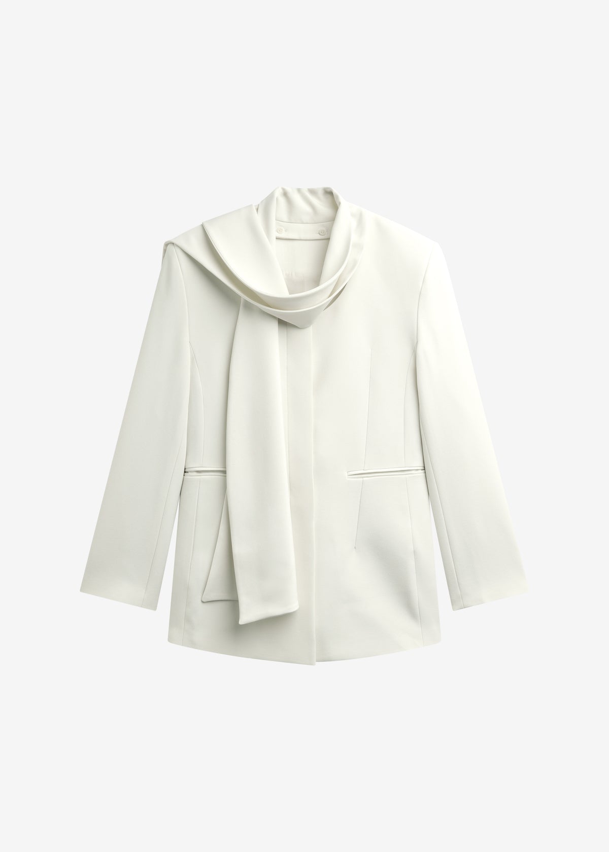 Seika Scarf Blazer - Ivory - 10